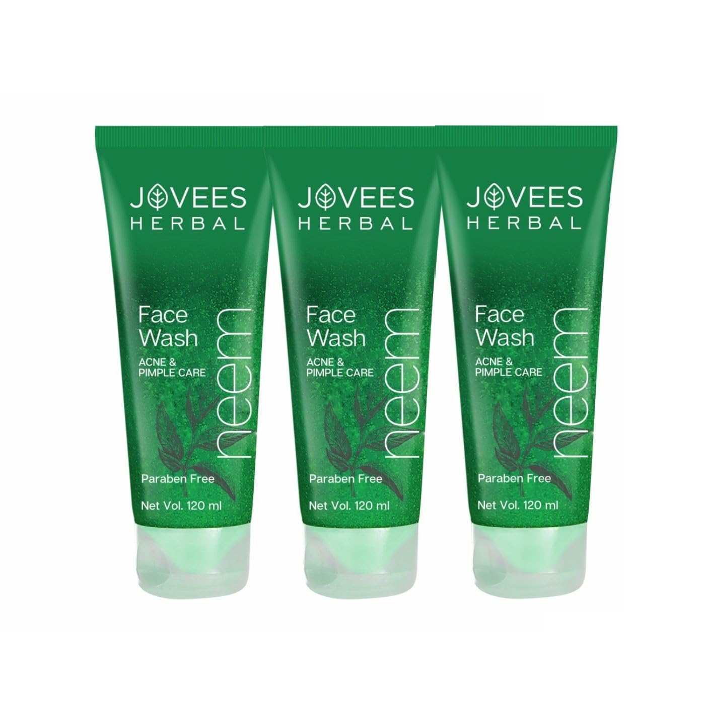 Jovees Herbal Neem Face Wash For Clear Skin With Neem & Tea Tree Ext | Gentle For Acne-Prone Skin | Controls Oil, Pimples And Da