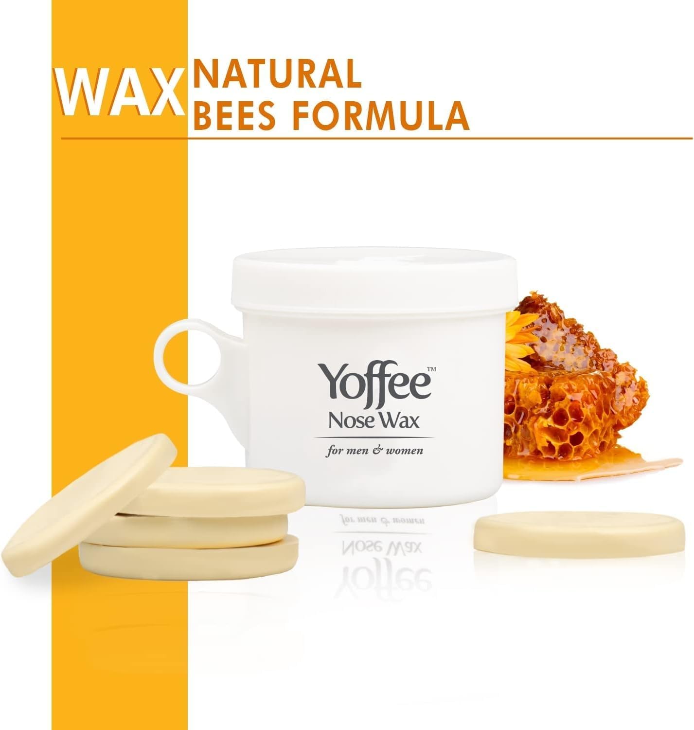Yoffee Nose Wax Kit - Natural Bio-Beeswax & Aloe Vera Made Nose Waxing Kit for Men & Women - 10 Reusable Nostril Waxing Sticks -