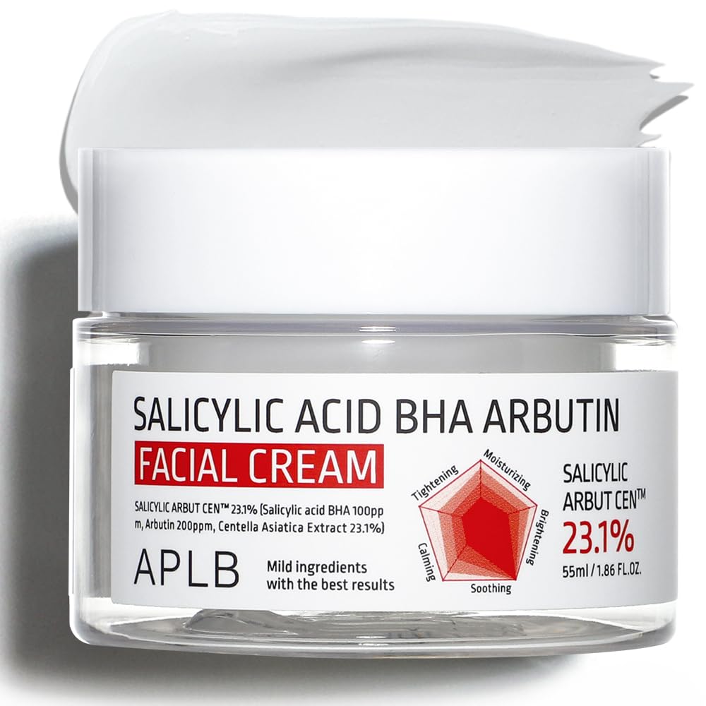 APLB Salicylic Acid BHA Arbutin Facial Cream | SALICYLIC ARBUT CEN 23.1% 1.86 FL.OZ/Korean Skincare, Deep hydration, Acne & Pore