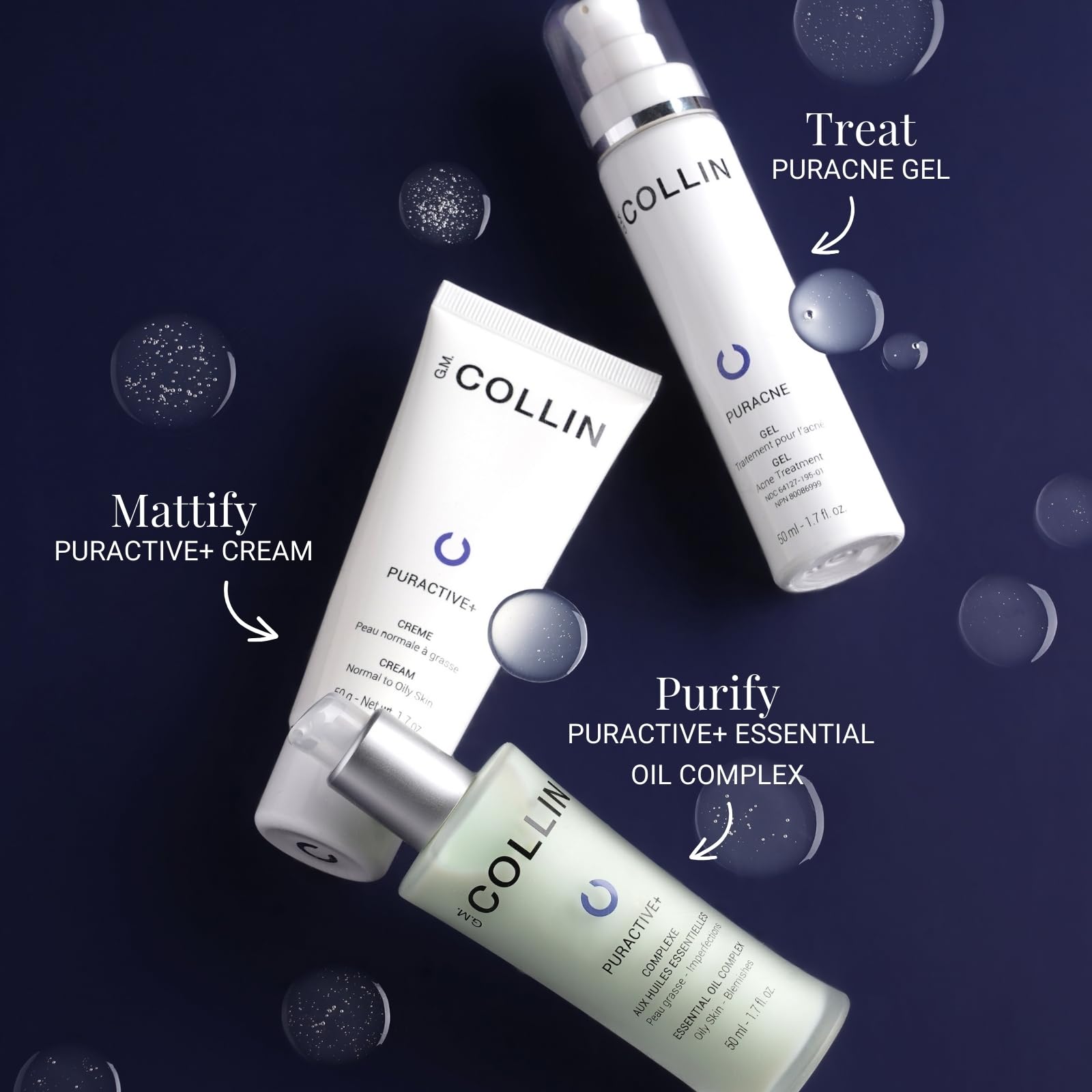 G.M. Collin Puractive+ Cream | Moisturizing Face Cream For Oily To Acne-Prone Skin | Mattifying Oil Control To Purify And Minimi
