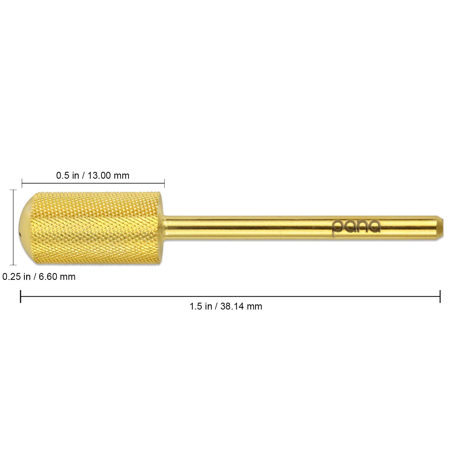 Usa Pana 3/32'' Safety Nail Carbide - Smooth Round Top Large Barrel Head For Electric Dremel Drill Machine - Grit Size: (4Xc, 3X