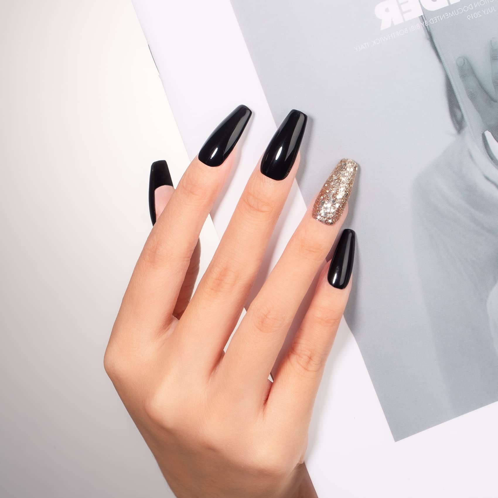 Maychao 15Ml Gel Nail Polish 1Pc Black Nail Polish Soak Off Uv Led Nail Gel Polish Nail Art Starter Manicure Salon Diy At Home,