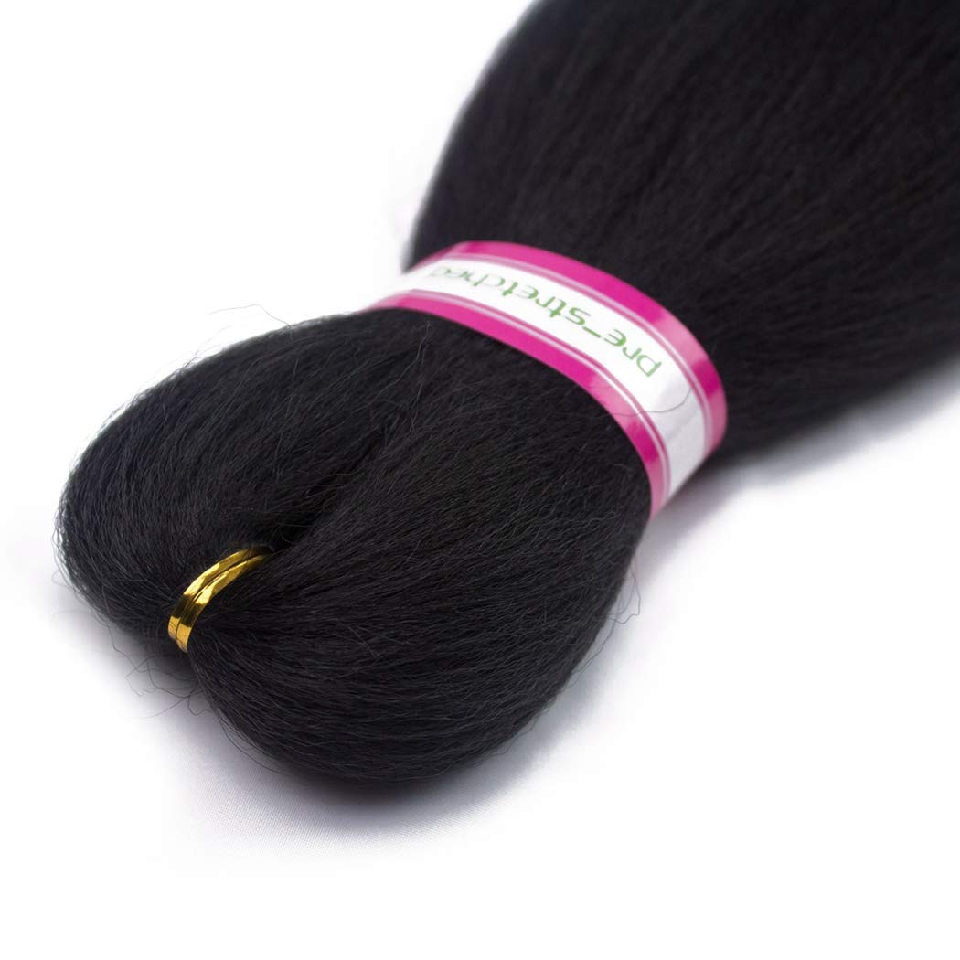 Pre-Stretched Professional Braiding Hair Easy Braiding Hair 24 Inch 8 Packs Hot Water Setting Soft Synthetic Braiding Hair Exten