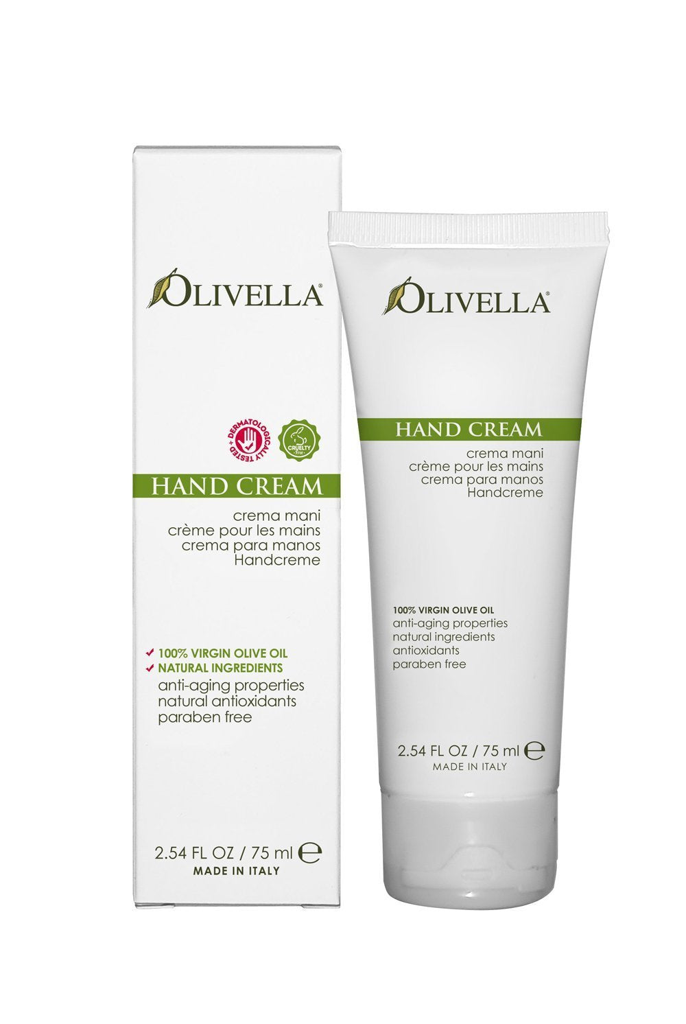 Olivella Hand Cream From Virgin Olive Oil 2.54 Oz (Pack Of 8)