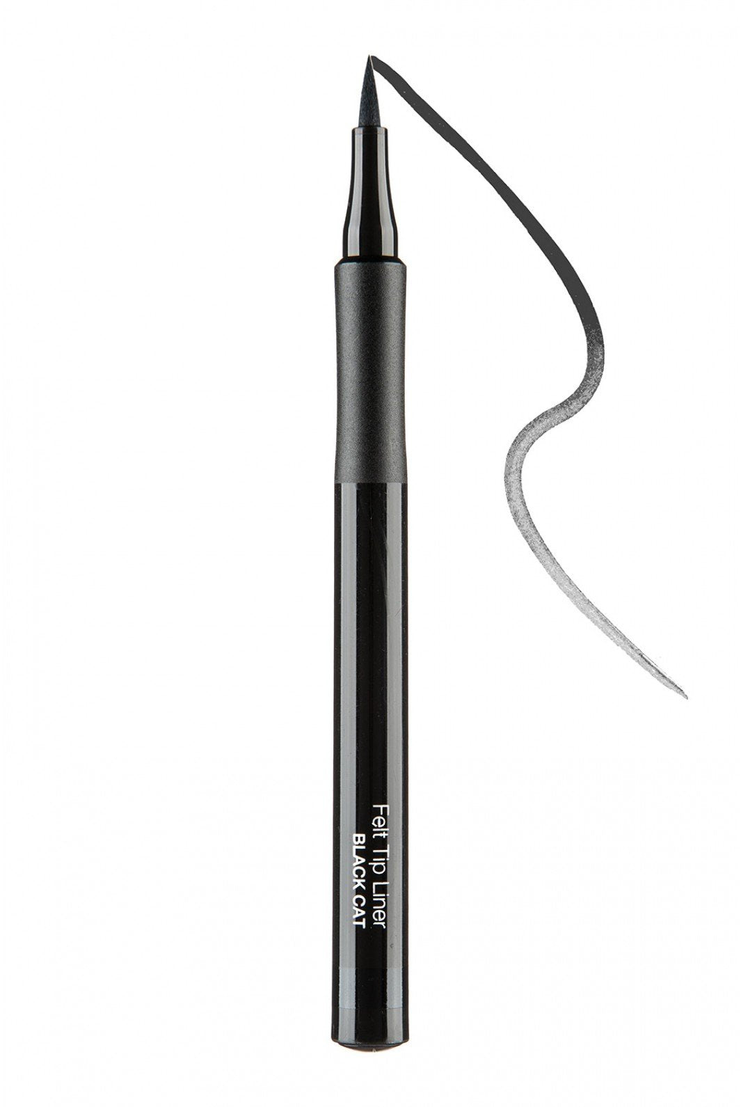 Jolie Felt Tip Liner - Bold Liquid Eyeliner Pen - Continues Color Vibrancy For All-Day Wear (Black Cat)