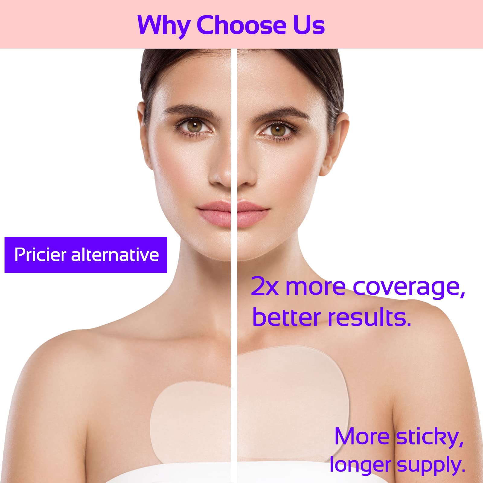 Skywee Professional Products Anti Wrinkle Chest Silicone Pad, Resuable And 100% Medical Grade D  Collet   Anti Wrinkle Patches,