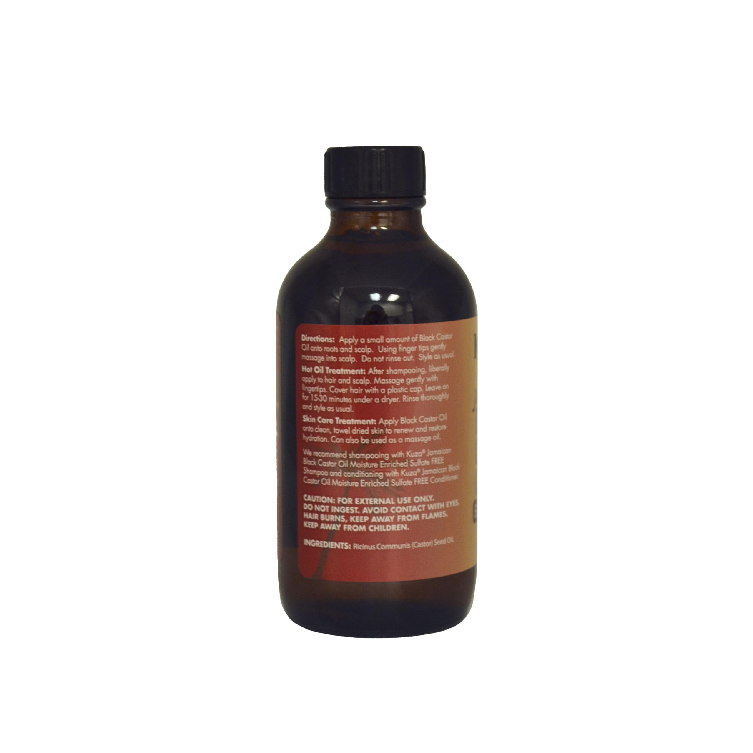 Kuza Jamaican Black Castor Oil, Extra Dark - For Hair & Skin - 4Oz. - Rejuvenate, Moisturize, Strengthen & Protect