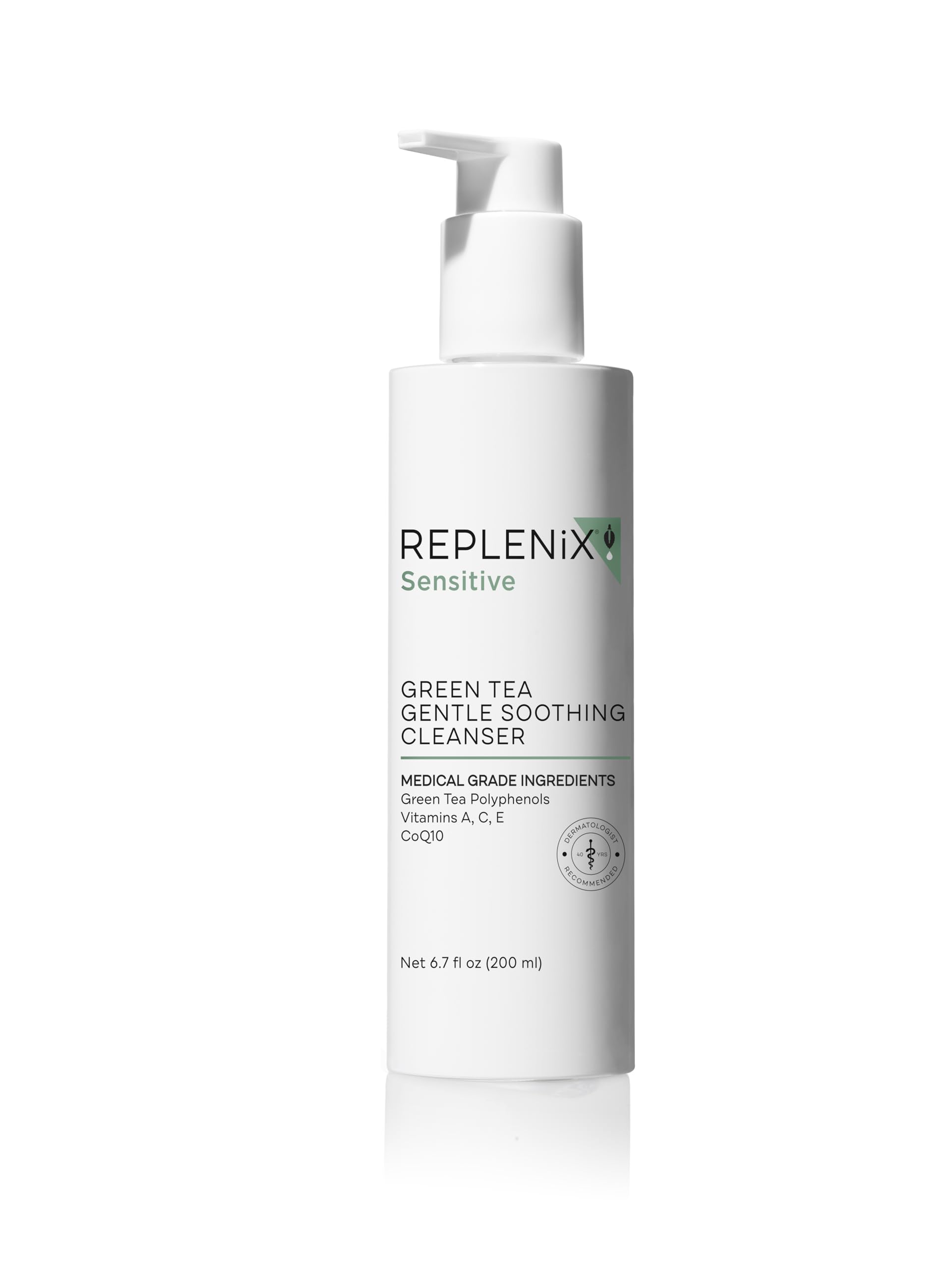 Replenix Green Tea Gentle Soothing Cleanser, Medical-Grade Face Wash for Sensitive Skin (6.7 fl. oz)