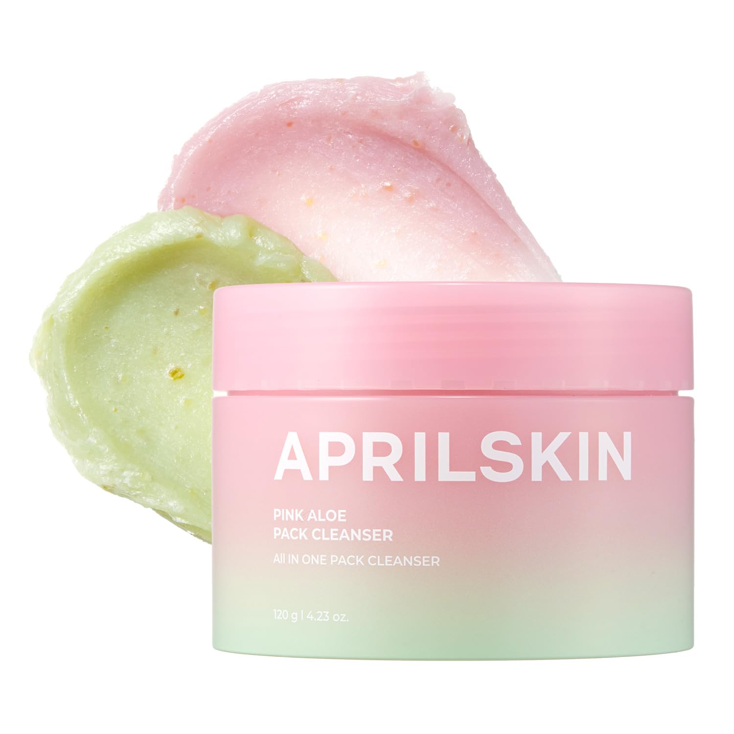 Aprilskin Pink Aloe Facial Polish Cleanser | Gentle Exfoliation With Mungbean & Soybean Scrub | Removes Waterproof Makeup & Suns