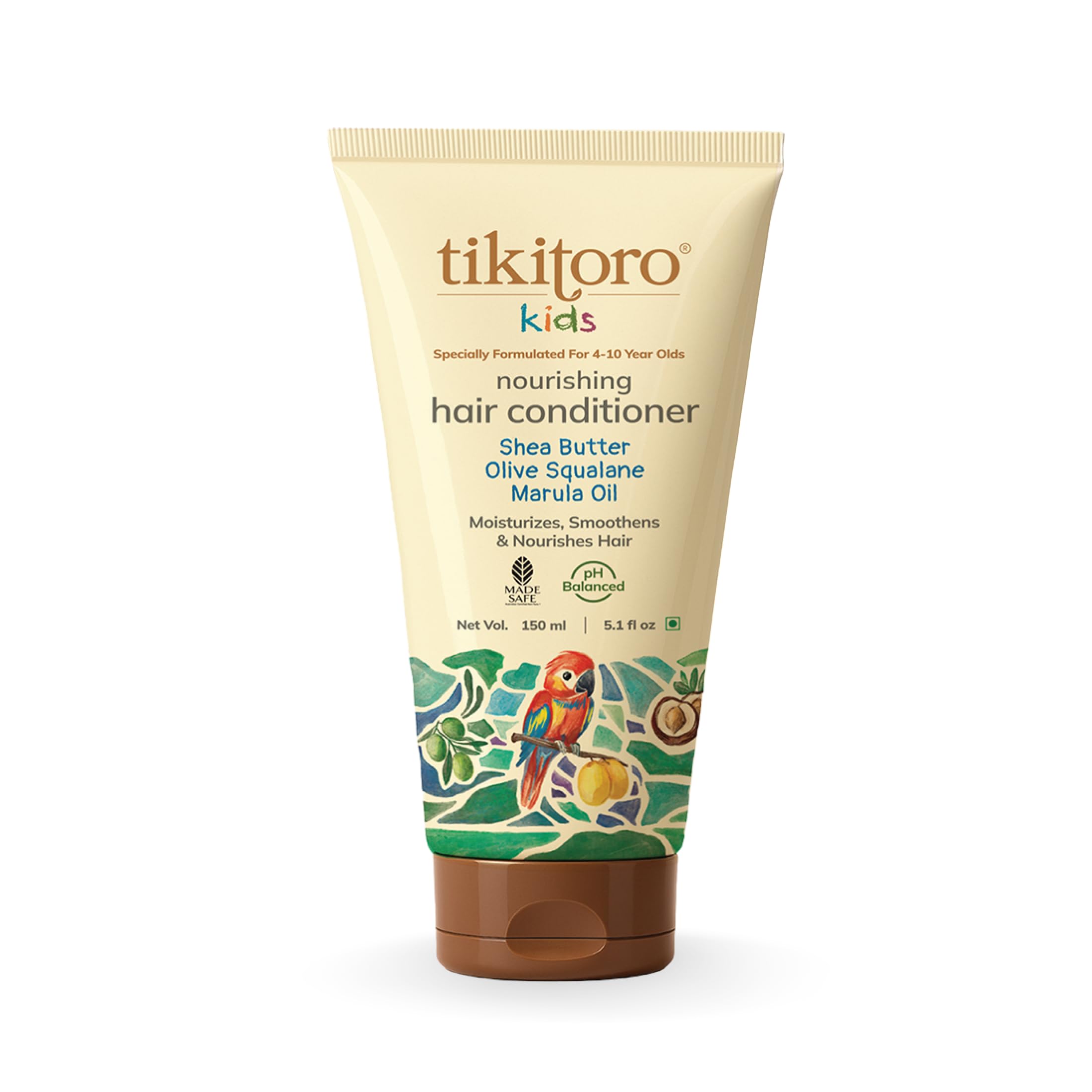 Tikitoro Kids Nourishing Hair Conditioner With Shea Butter, Olive Squalane & Marula Oil | Gentle Detangling Conditioner | Smooth