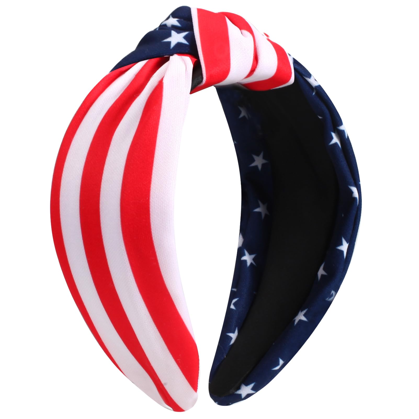 Ardorchid American Flag Headbands for Women Girls Patriotic Independence Day 4th of July Headband USA Red White and Blue Star Ha