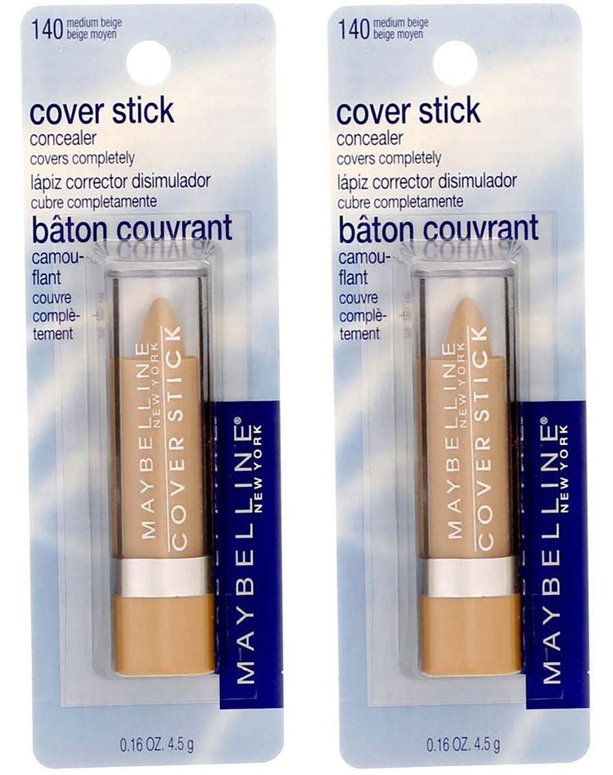 Maybelline Cover Stick Concealer - Medium Beige, Medium (Pack Of 2)