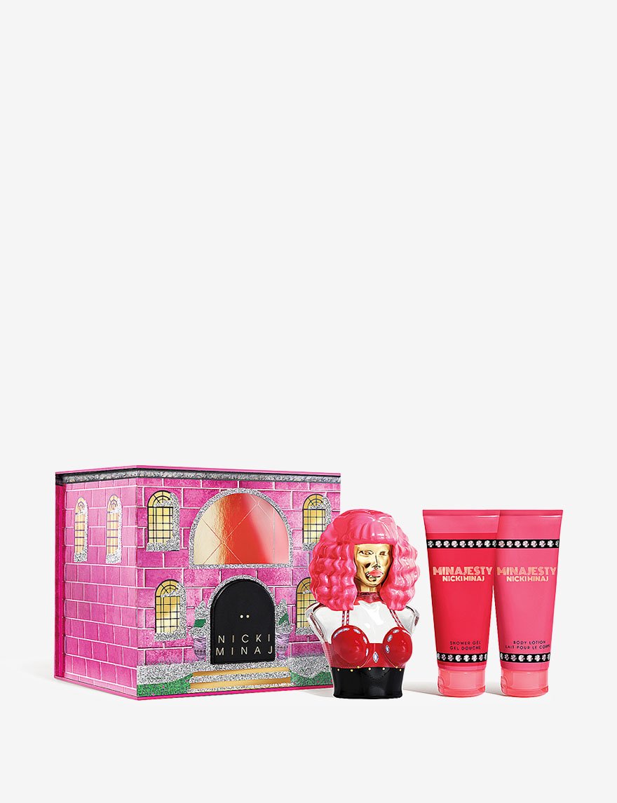 Nicki Minaj Minajesty Coffret : Eau De Parfum Spray 100Ml/3.4Oz + Body Lotion 100Ml/3.4Oz + Shower Gel 100Ml/3.4Oz 3Pcs
