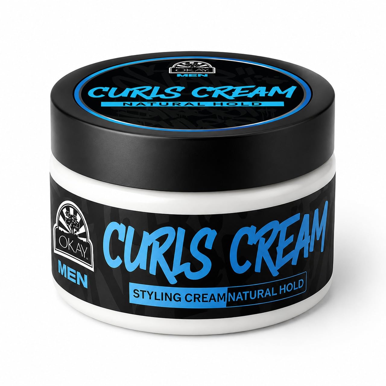 OKAY Mens Curl Styling Cream 7.25 oz, Curl Defining Cream for Men, AntiFrizz Moisturizer for Curly, Wavy & Coily Hair, Soft Ho
