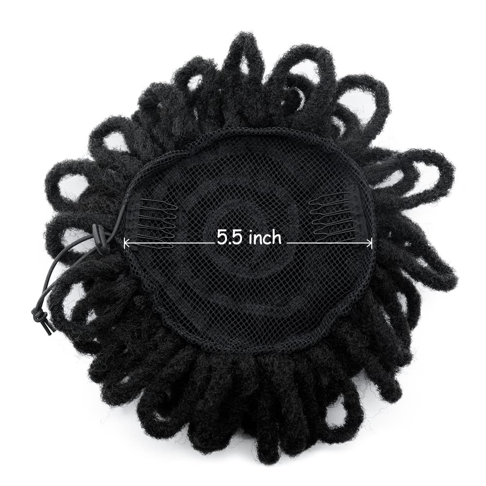Yinmei Baibian Loc Ponytail Drawstring Petal Bun Afro Dreadlock Buns Pony Tail Curly Puff Braid Ponytails For Black Women Faux L