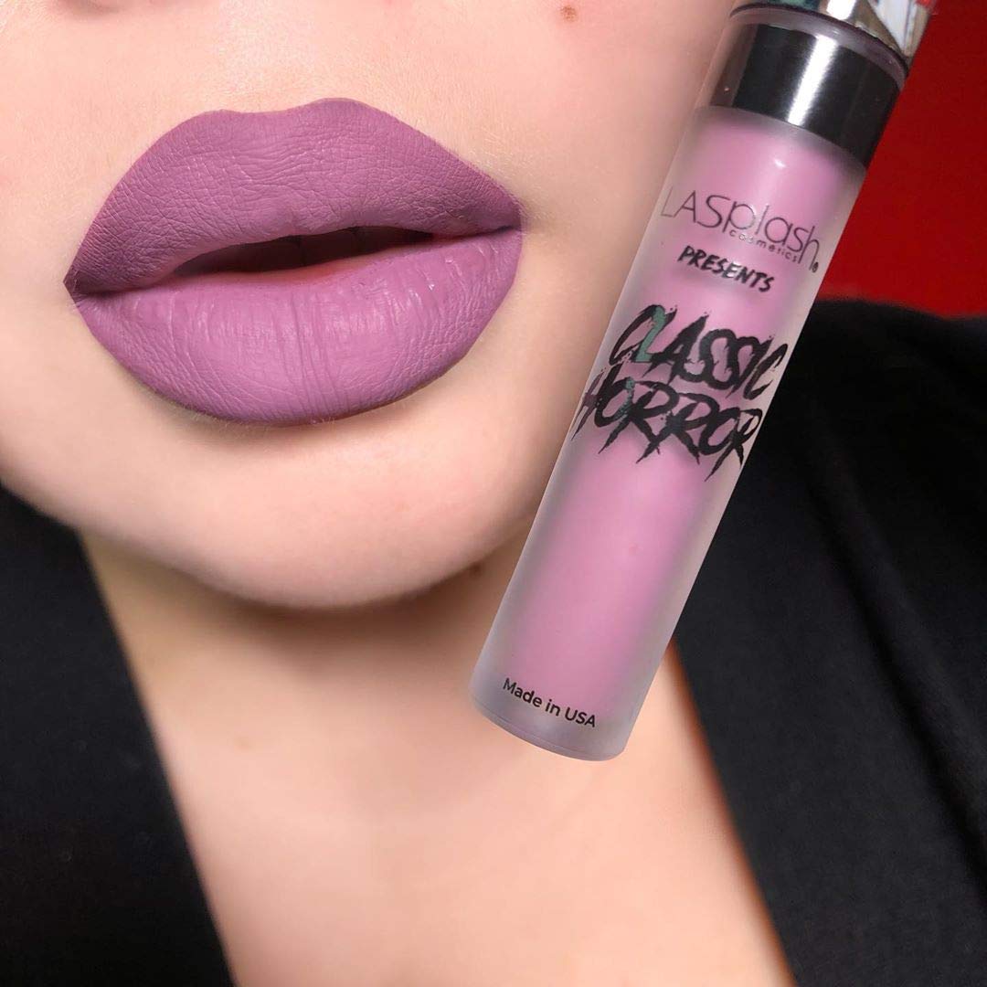 La Splash Cosmetics Waterproof All Day Wear Liquid Matte Purple Lipstick Classic Hollywood Horror Collection [2017 Limited Editi