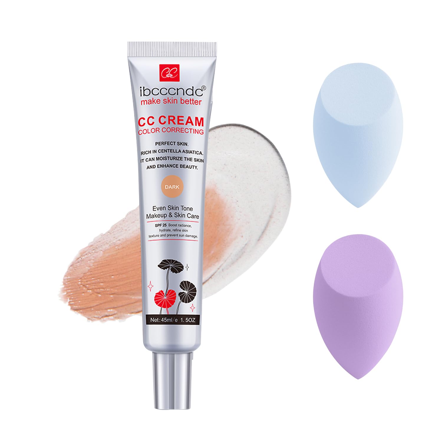 Color Correcting Cc Cream,Waterproof Cc Cream Foundation Rich In Centella Asiatic, Invisible Pores Cream Foundation And Invisibl