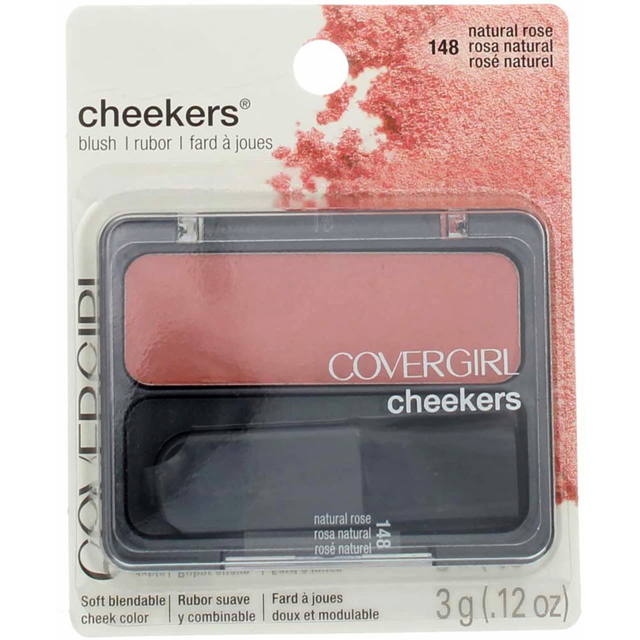 Covergirl Cheekers Blush, Natural Rose 148 - Pack Of 3