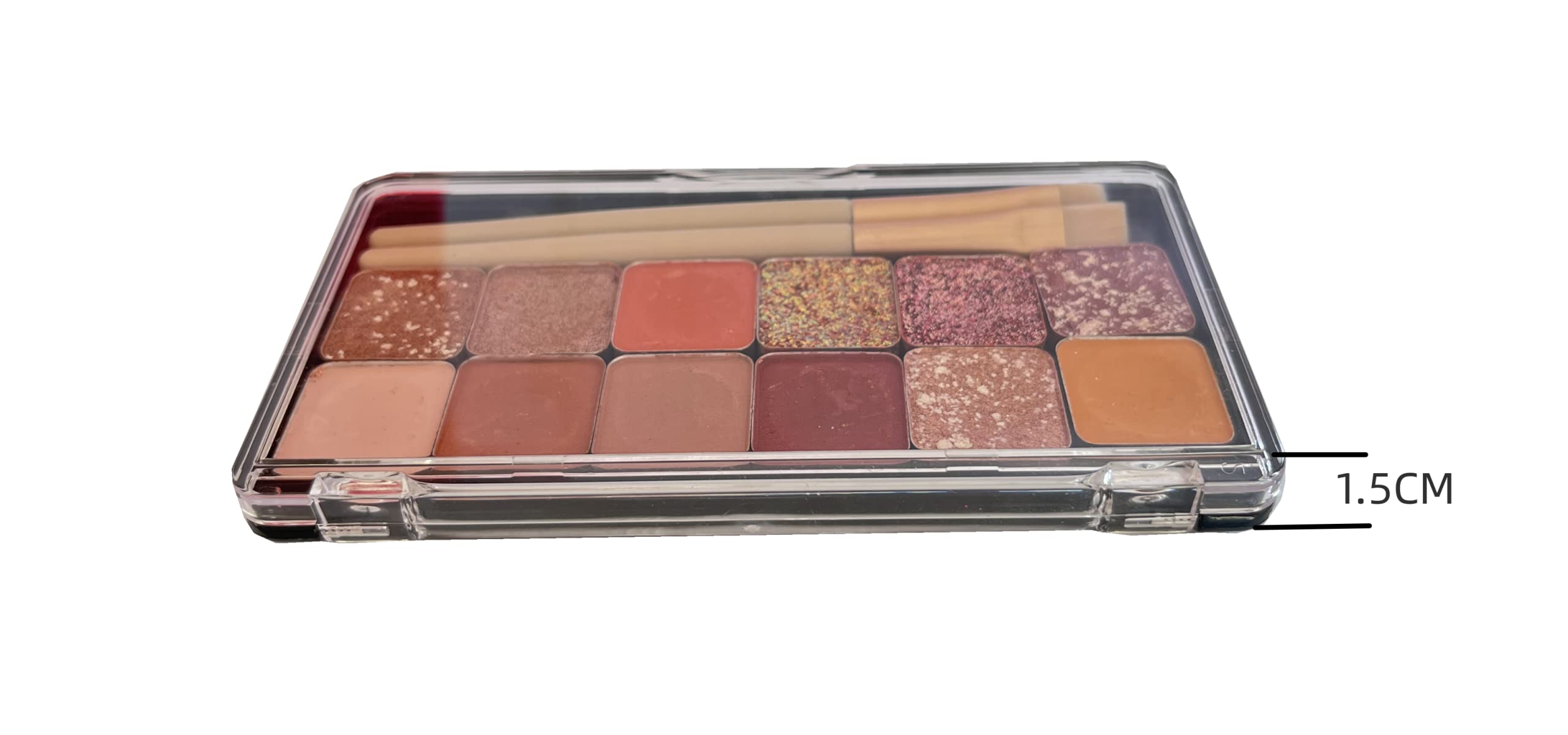 2Pcs Rectangular Mini Magnet Make-Up Dispensing Plate Eyeshadow Blush Powder Storage Empty Palette With 10Pcs Metal Stickers