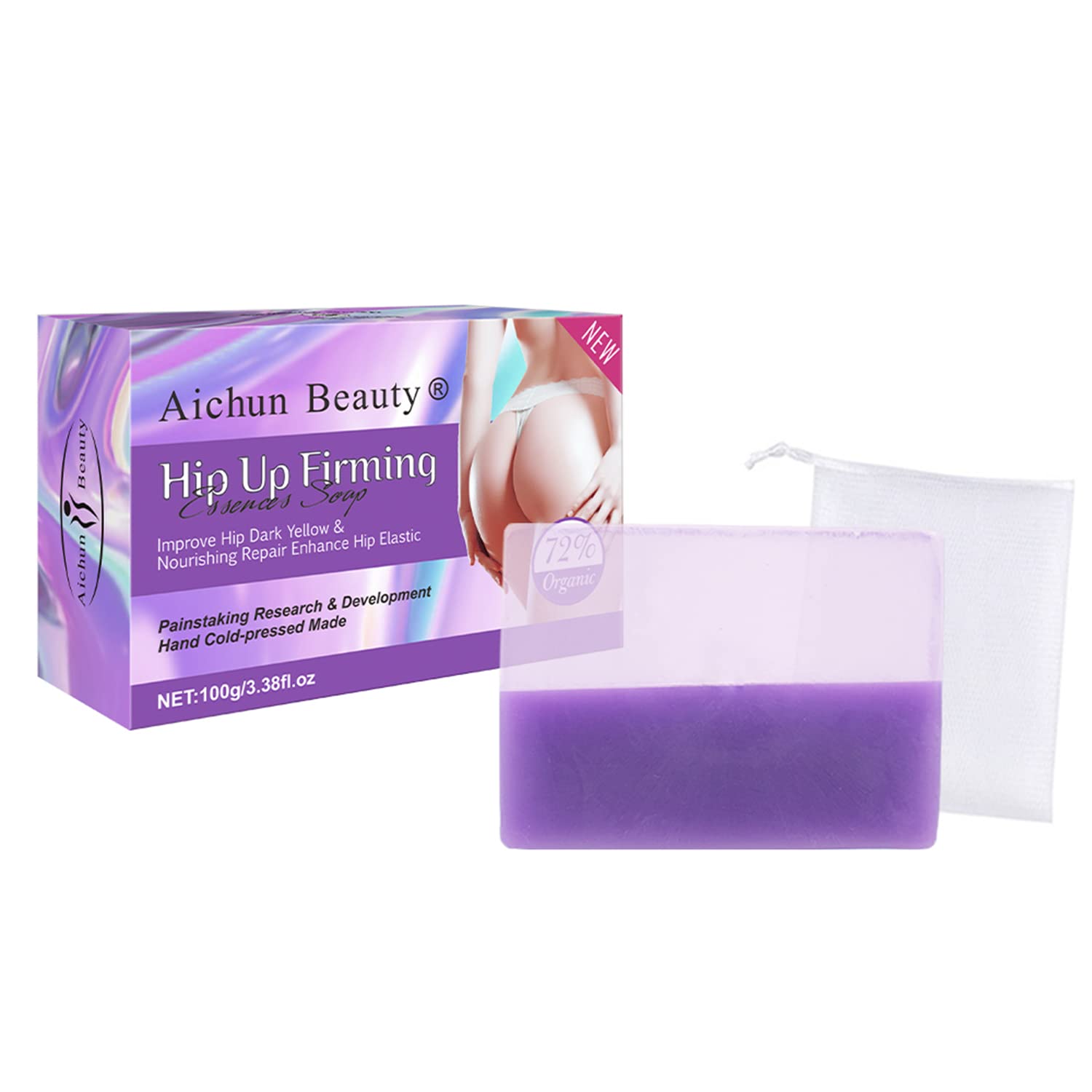 AICHUN BEAUTY Hip Up Firming Essence Soap Improve Hip Dark Yellow Nourishing Repair Enhance Hip Elastic Hand Cold-pressed Made 1