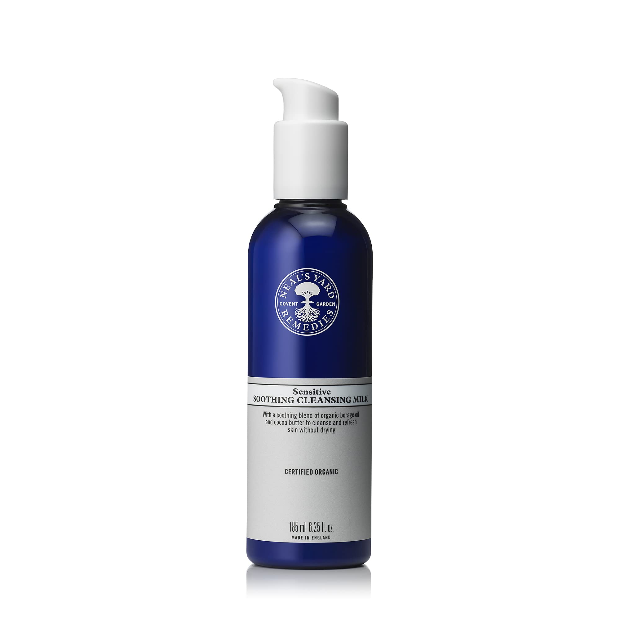 Neal's Yard Remedies | Sensitive Soothing Cleansing Milk | Gifts for Women | Organic Borage Oil & Cocoa Butter Cleanses & Calms 