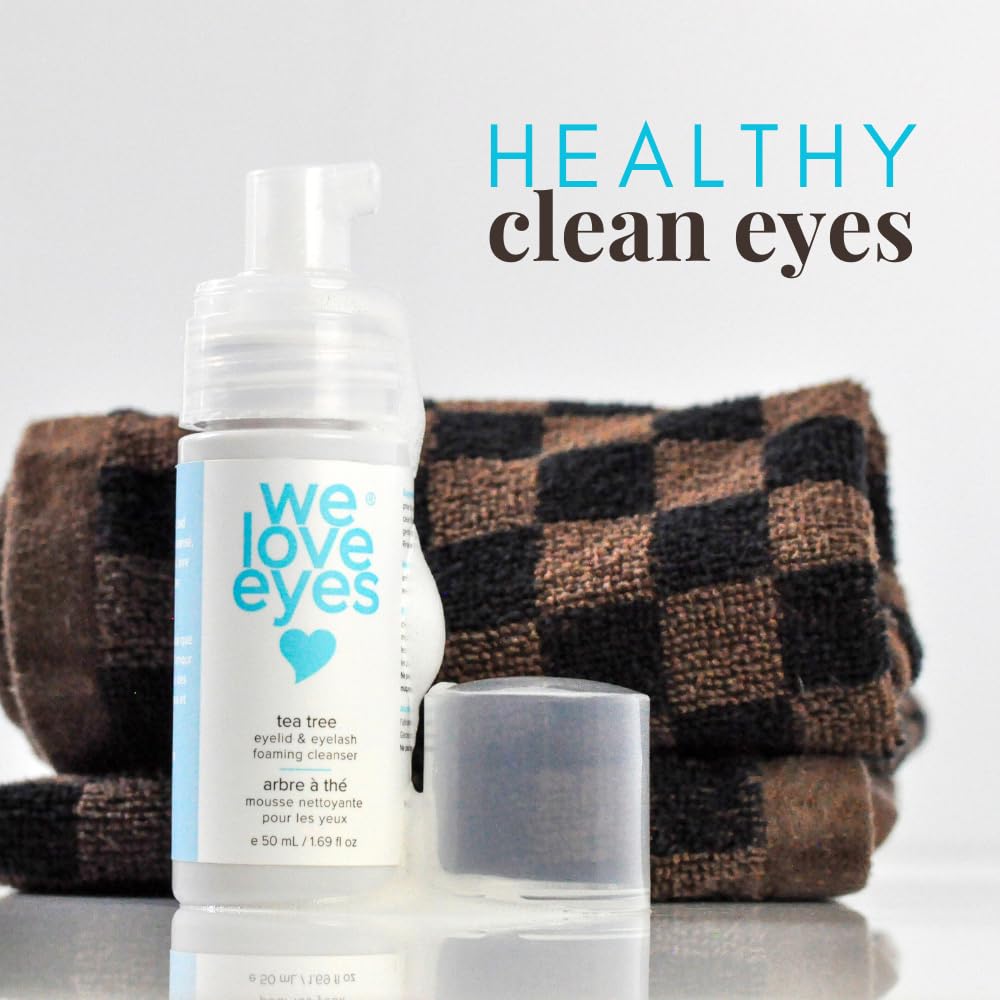We Love Eyes: Tea Tree Eyelid Foaming Cleanser - Vegan. All Natural. Cruelty Free. Safe for False Lashes.