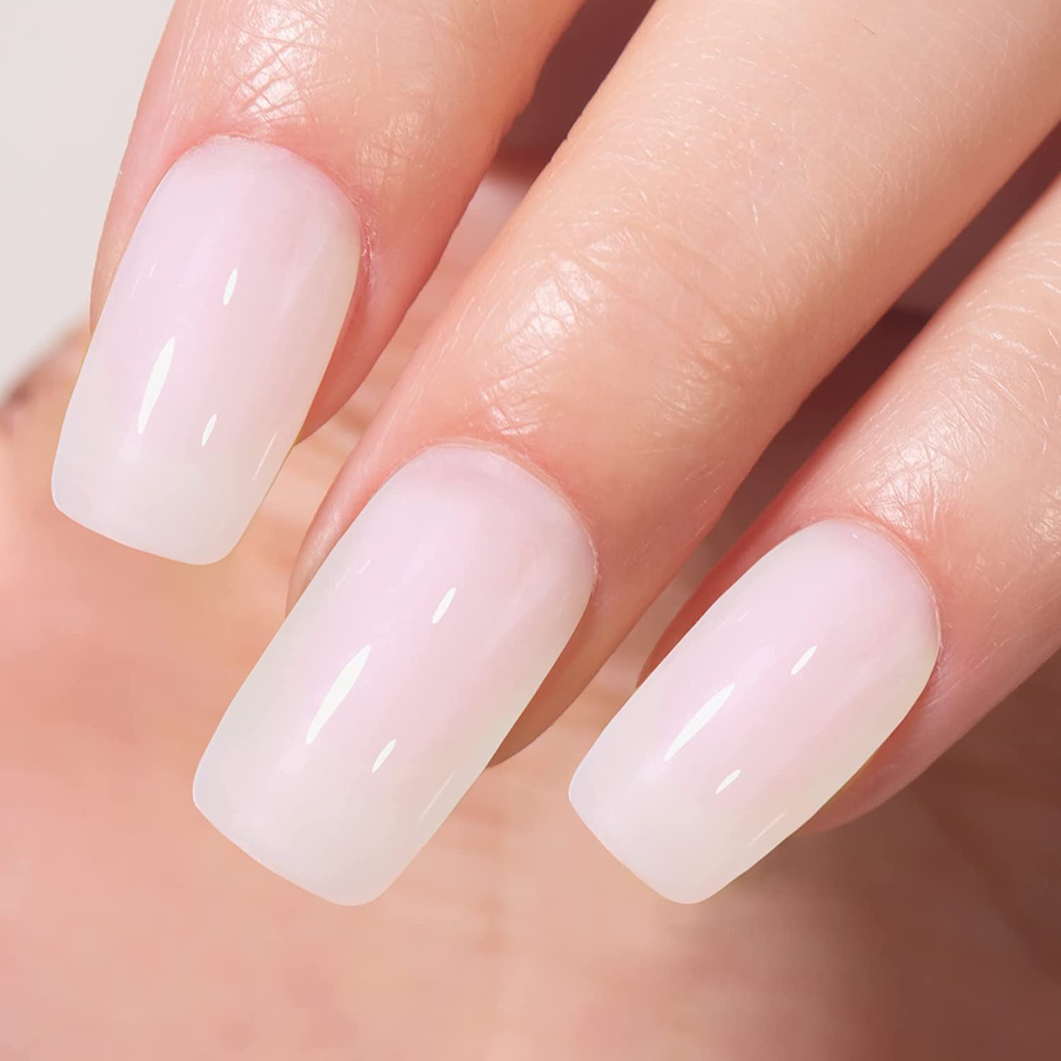 MAYCHAO 15ML Gel Nail Polish 1Pc Milky White Gel Polish Soak Off UV LED Nail Polish Nail Art Starter Manicure Salon DIY at Home,
