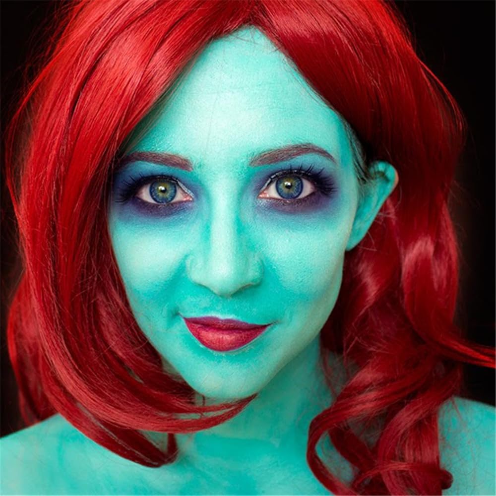 Go Ho Teal Face Body Paint Washable(2.37 Oz),Water Based Cream Teal Face Paint,Teal Body Paint For Sfx Cosplay Costumes Festival