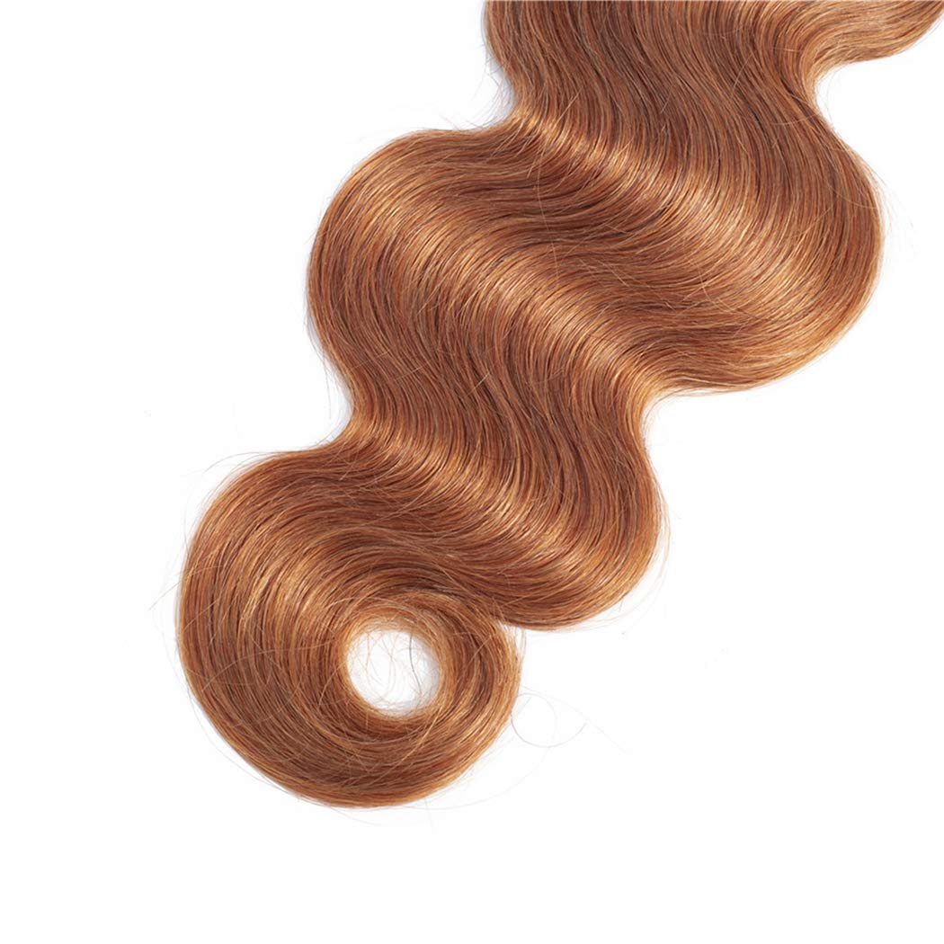 Ombre Closure 4x4 Transparent Lace 1b/30 Closure Brazilian Virgin Hair Body Wave Long 18 Inch Honey Blonde Pre Plucked With Baby