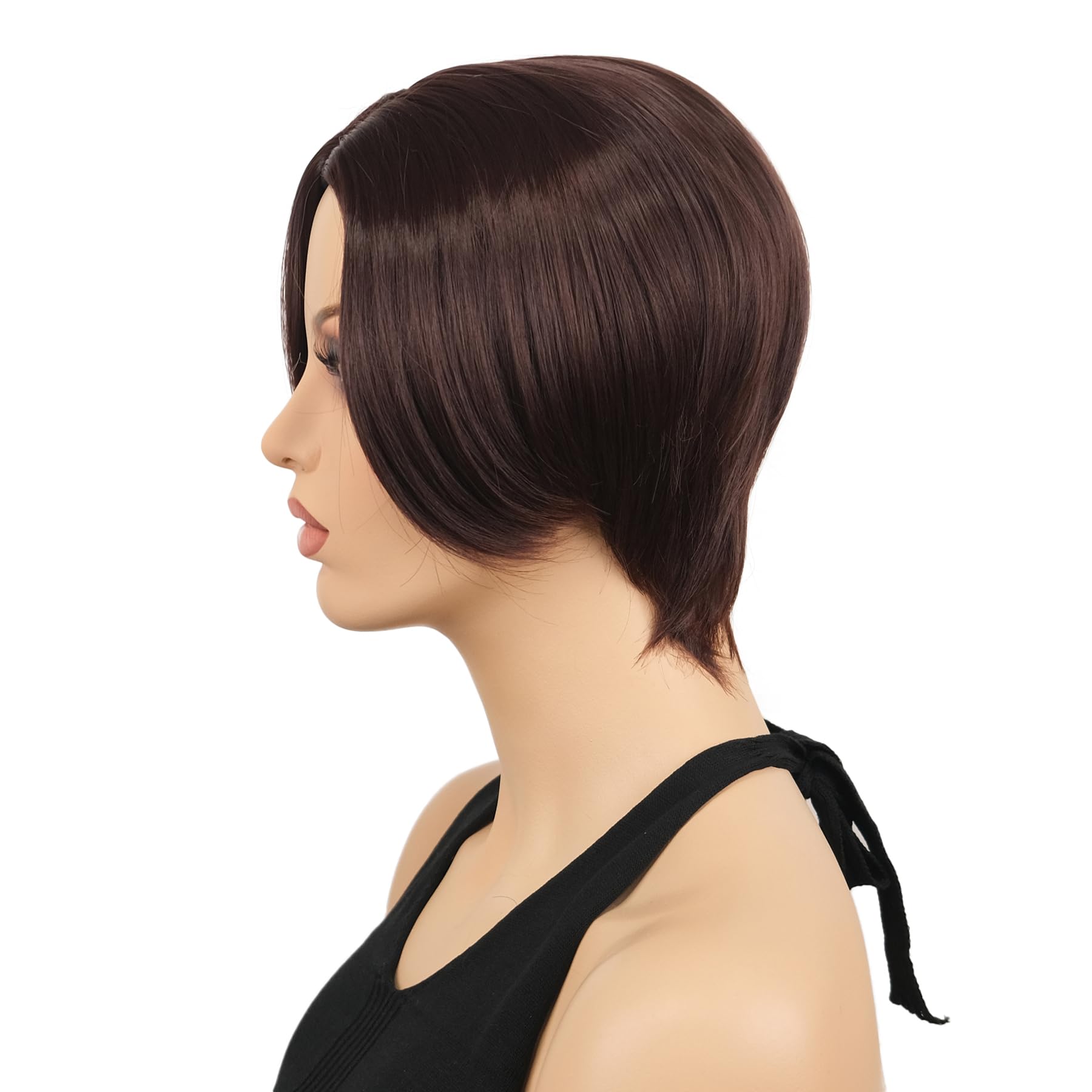 Lydell 6 Short Straight Wigs Classic Style Heat Resistant Fiber Synthetic 33 Dark Auburn