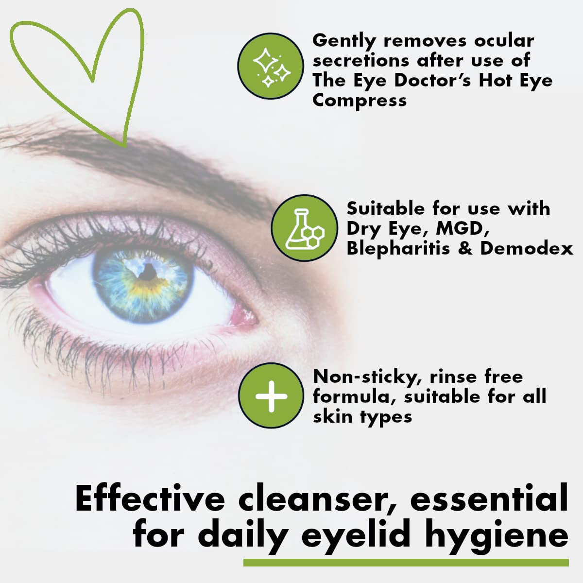 The Eye Doctor Tea Tree Lid Cleanser Twin Pack - 2X 100Ml - Daily Hygiene Remove Debris & Make-Up Eyelid Eyelashes - Suitable Fo