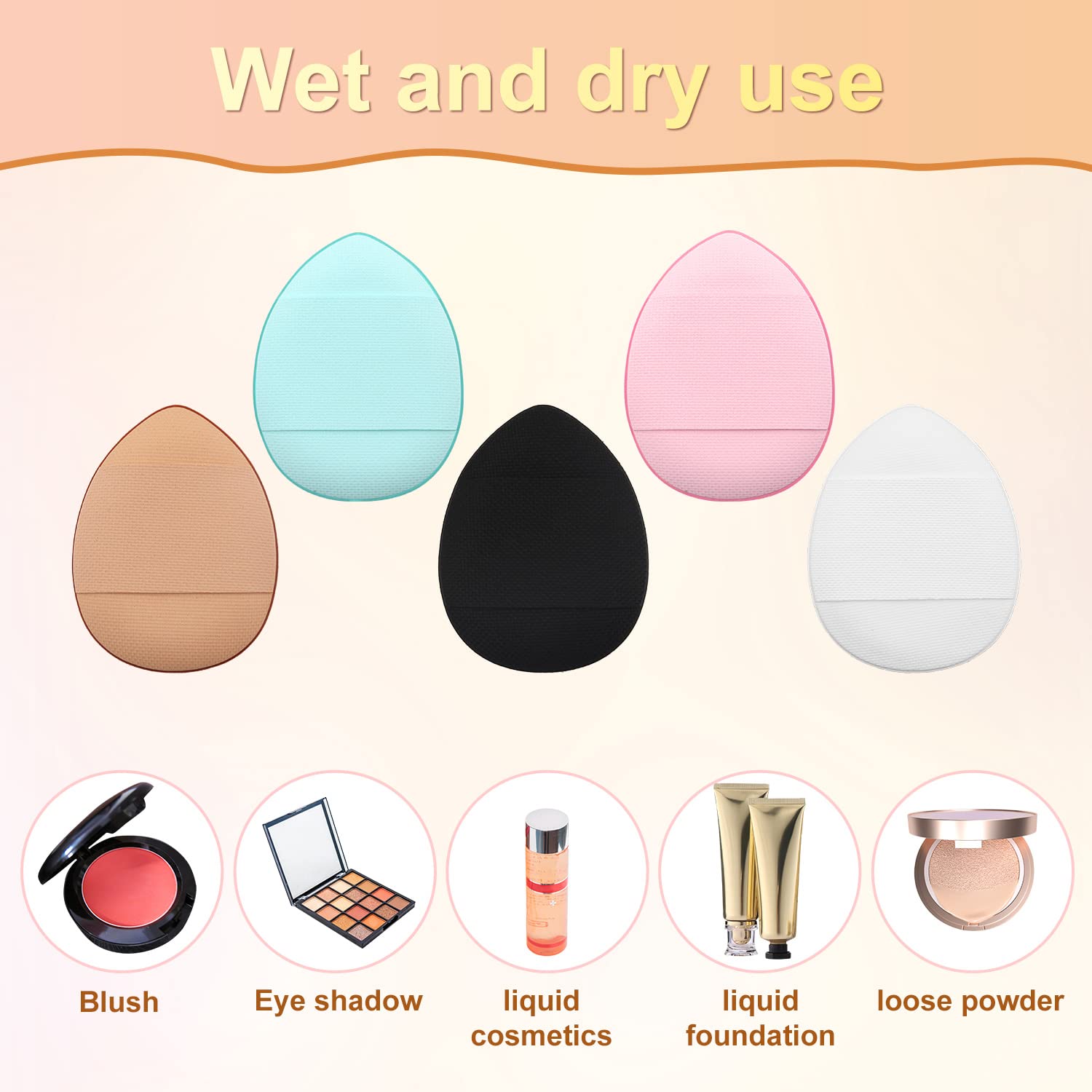 35Pcs Finger Puff, Mini Finger Powder Puff Finger Makeup Sponges Soft Beauty Cosmetic Makeup Tools For Foundation, Under Eye, Cr