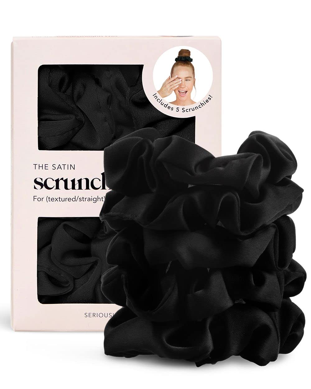 Bridgerton x Kitsch Satin Hair Scrunchies for Women - Softer Than Silk Scrunchies for Hair | Satin Scrunchies for Girls | Silk H