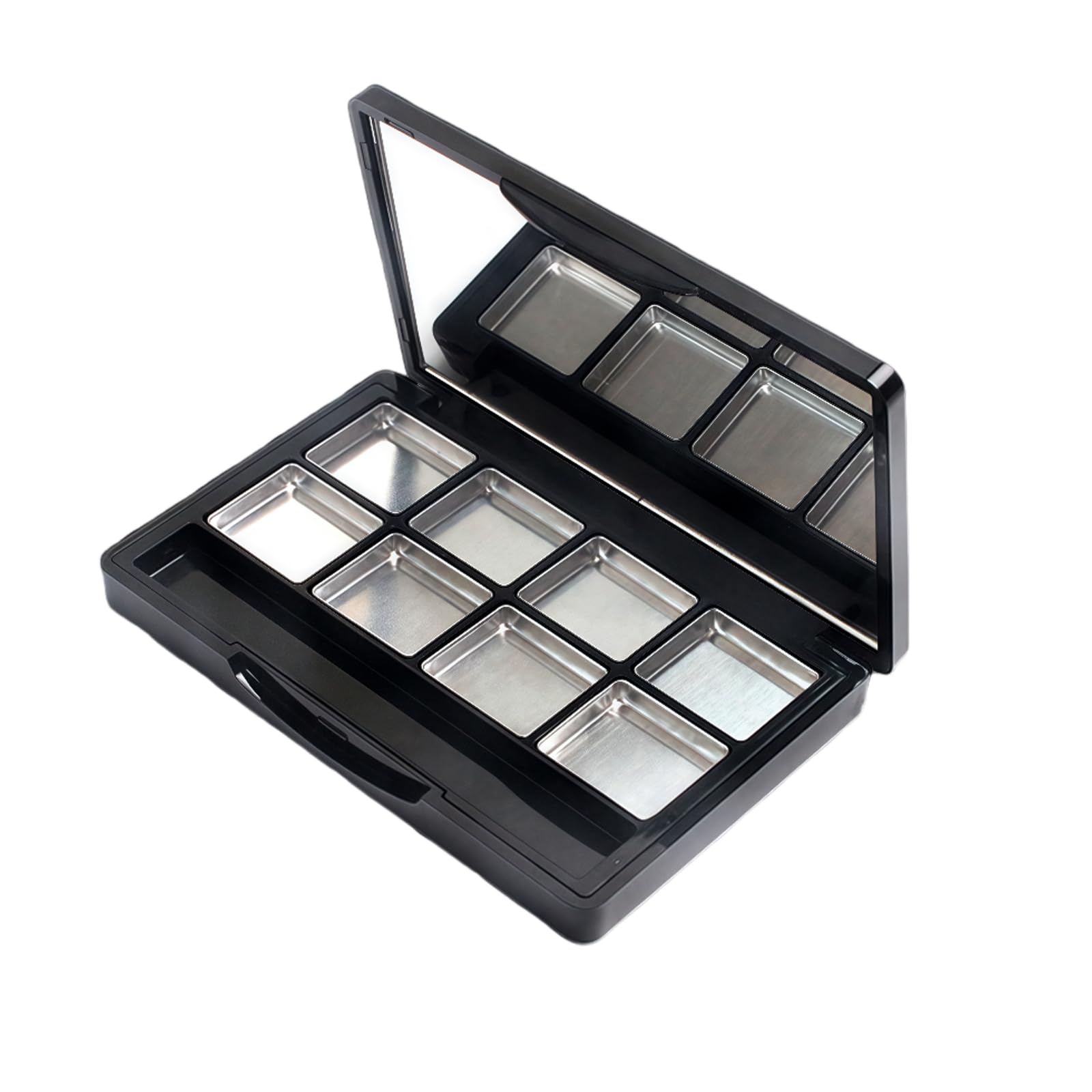 8 Grid Empty Makeup Palette Refillable Eyeshadow Lipstick Cream Container Cosmetic Organizer Storage Case Box with Brush and Mir