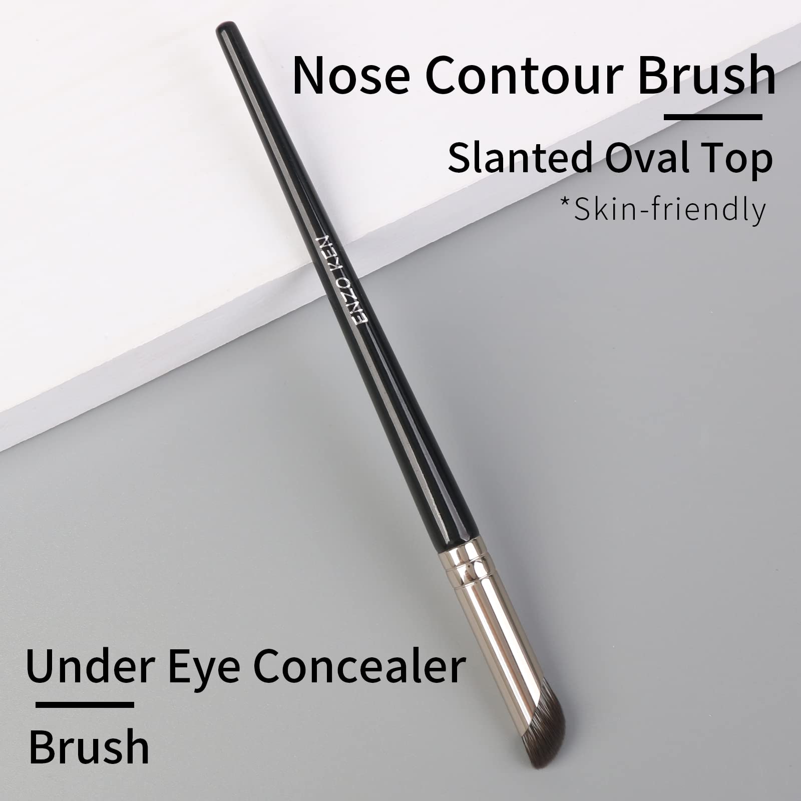 Enzo Ken Angled Concealer Brush Under Eye, Concealer Brush, Small Nose Contour Brush, Nose Brush Contour, Nose Brush, Angle Conc