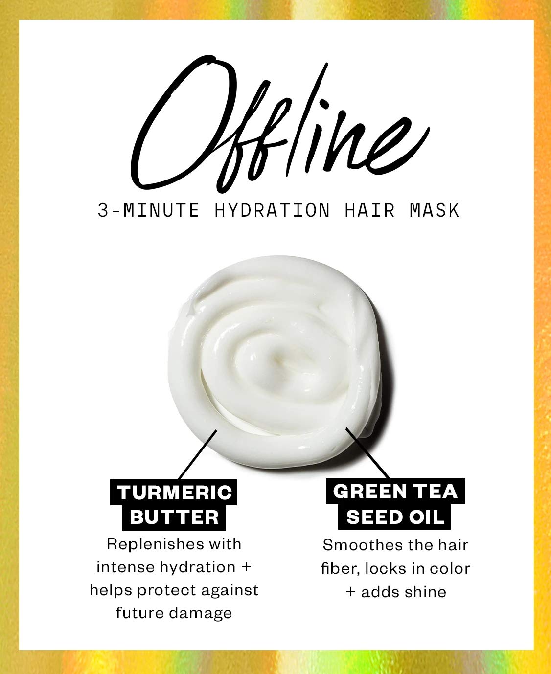 Igk Offline 3-Minute Hydration Hair Mask | Moisture + Nourishment + Shine | Vegan + Cruelty Free | 6.7 Oz