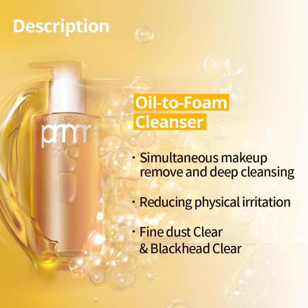 Primera (Prmr Oiltofoam Cleanser Korean Deep Cleansing Oil, Daily Makeup Remover, Blackheads, Dust And Dirt Removal, Pore Cleani
