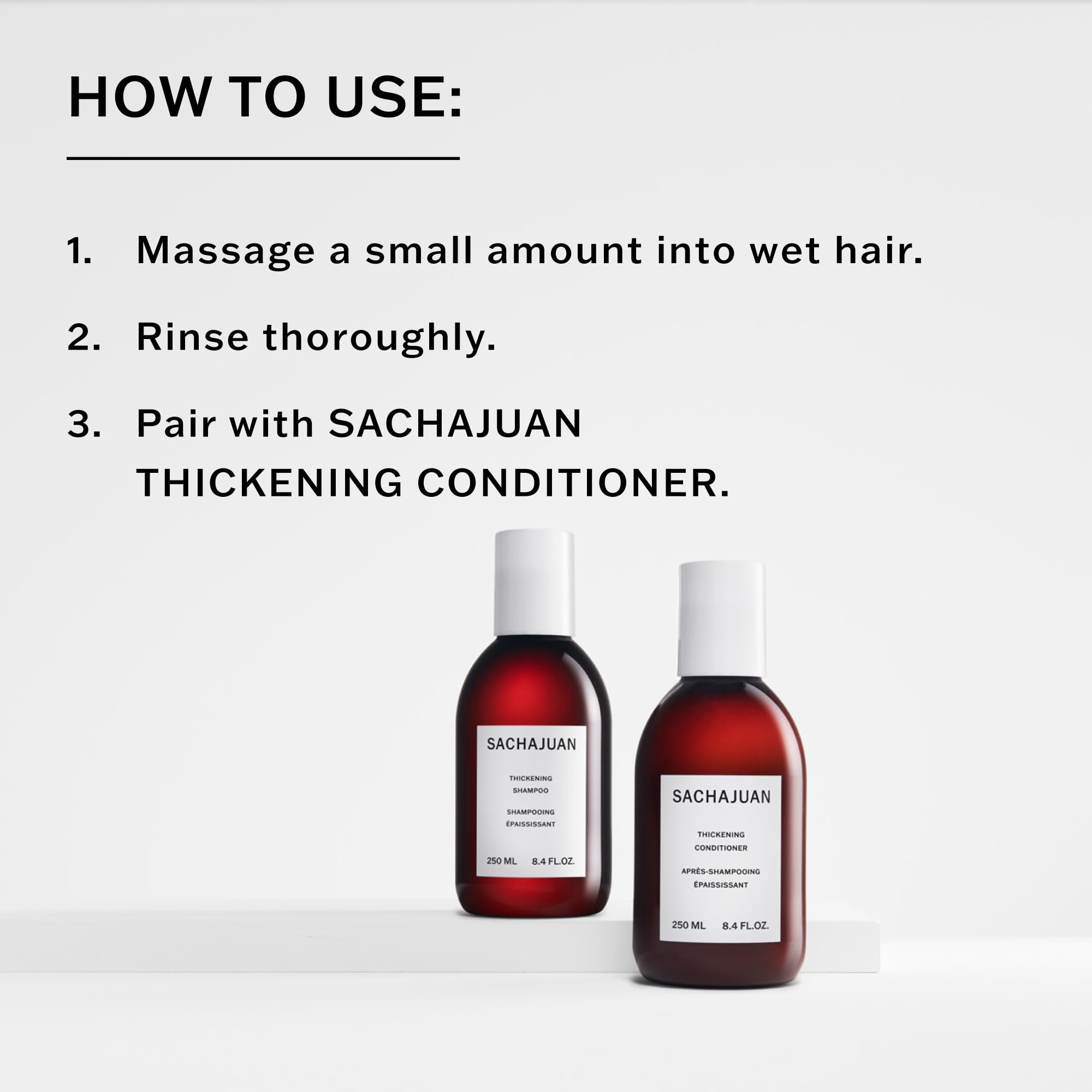 SACHAJUAN Thickening Hair Shampoo, Volumizing, Heat & UV Protectants, Shine & Smooth Volume, Paraben-Free, 33.5 fl oz