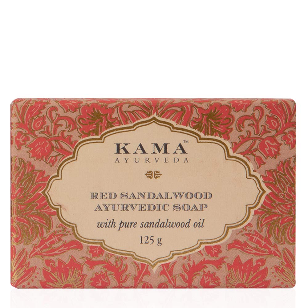 Kama Ayurveda Red Sandalwood Ayurvedic Soap With Pure Sandalwood Oil, 125G