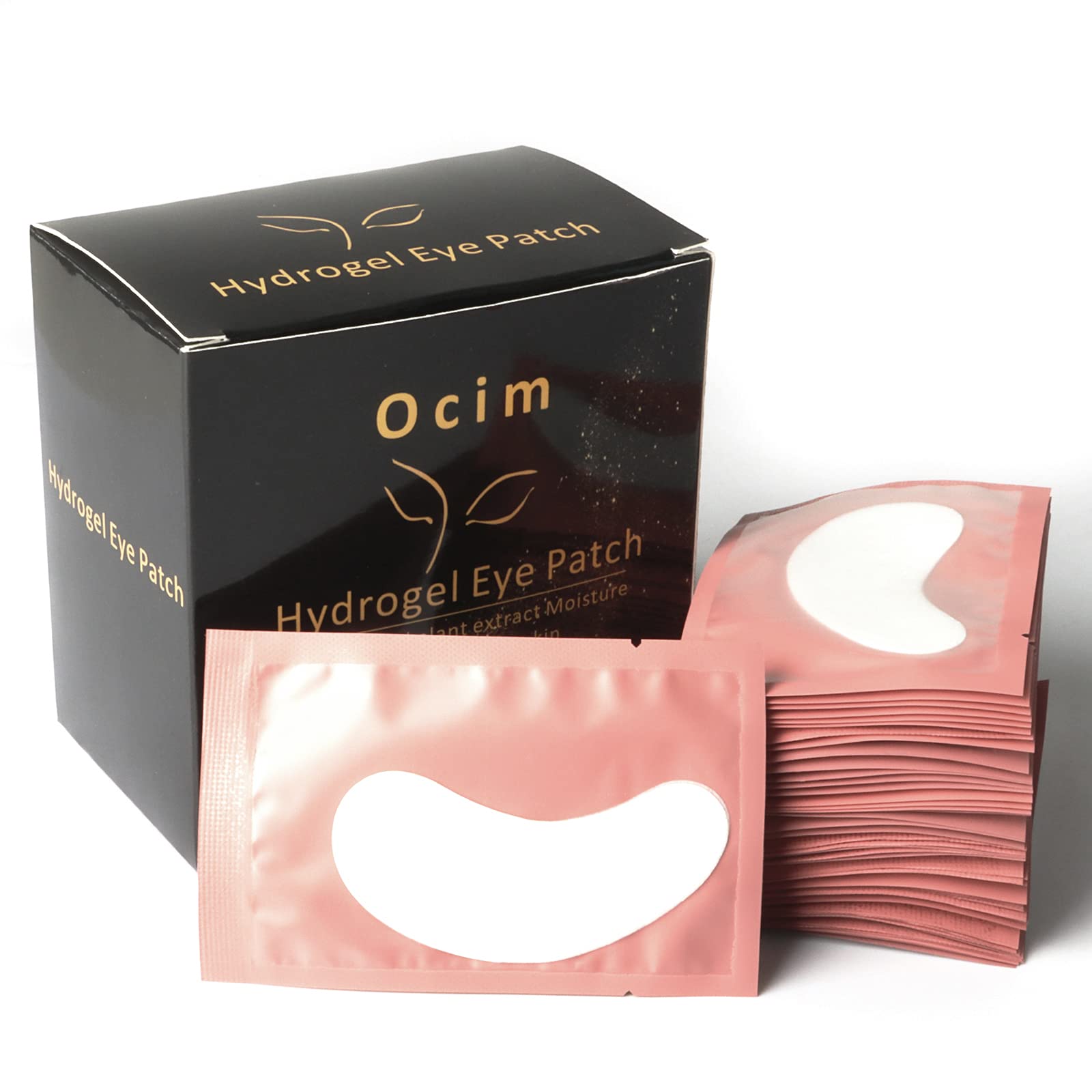 Ocim 100 Pairs Under Eye Gel Pads Hydrogel Eye Patches for Eyelash Extension -100% Natural Lint Free DIY Lashes Extension Suppli