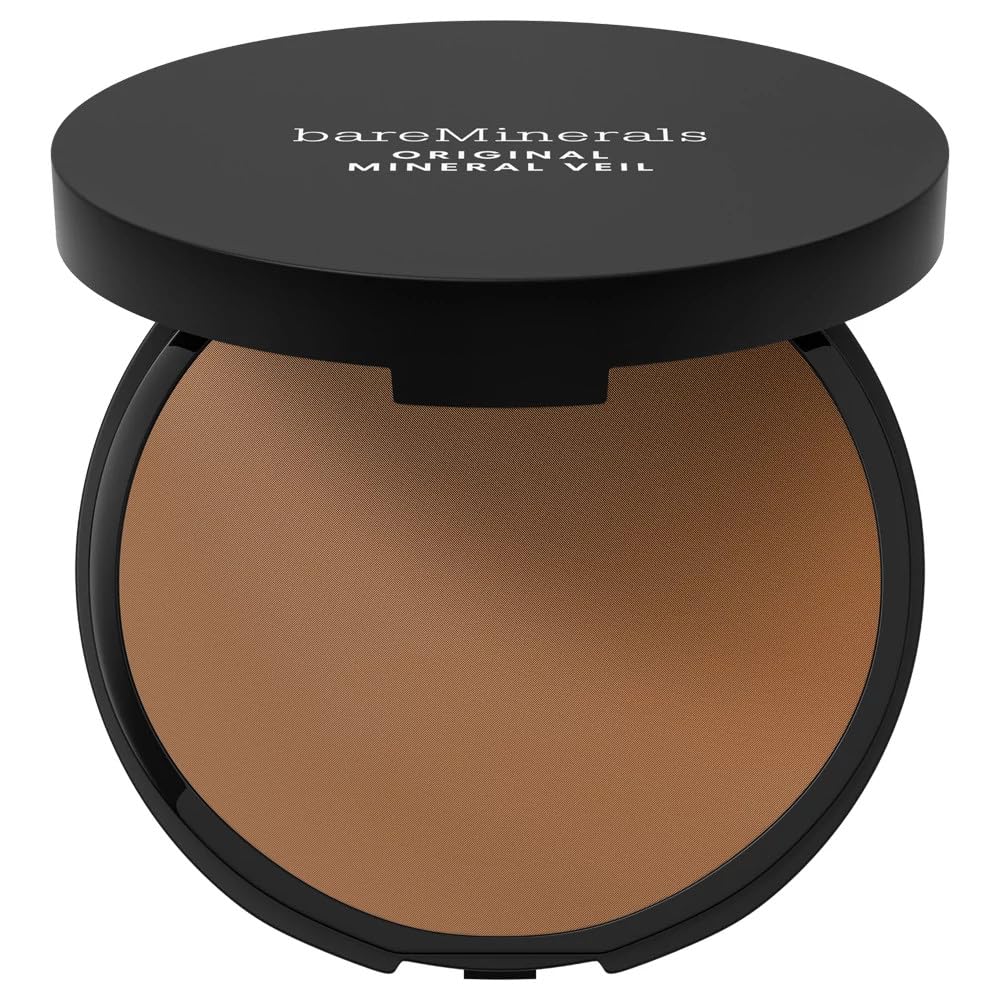 Bareminerals Original Pressed Mineral Veil Setting Powder With Puff Applicator, Matte Weightless Talc-Free Finishing Powder Make