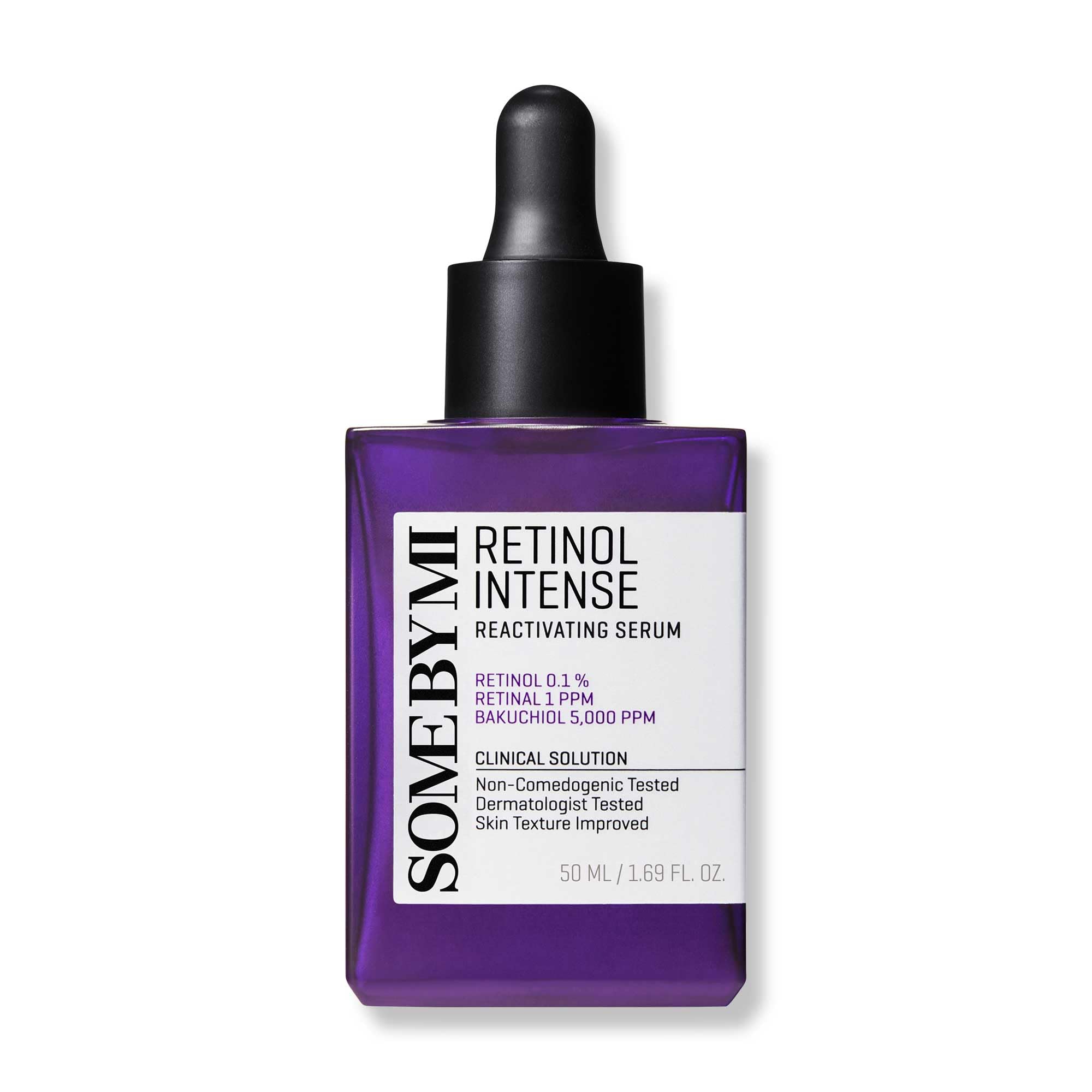 Some By Mi Retinol Intense Reactivating Serum - 1.69Oz, 50Ml - Mild Korean Retinol Serum For Post-Acne Mark - Bakuchiol Pore Min