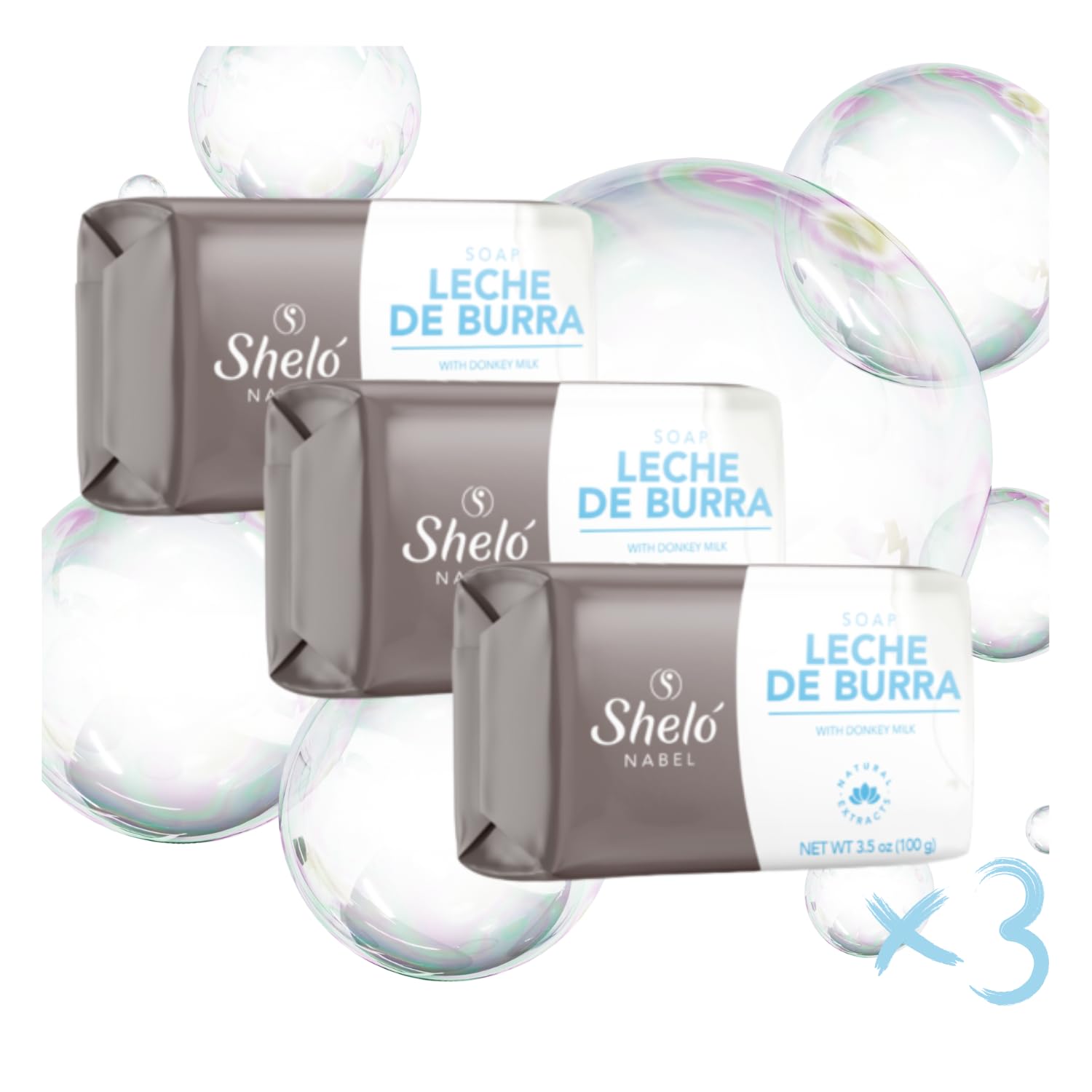 Shelo Nabel Body and Face Soap Jab  n de Leche de Burra - Shelo Nabel | Hidratante y Regenerador | Aclara Manchas, Nutre y Suavi