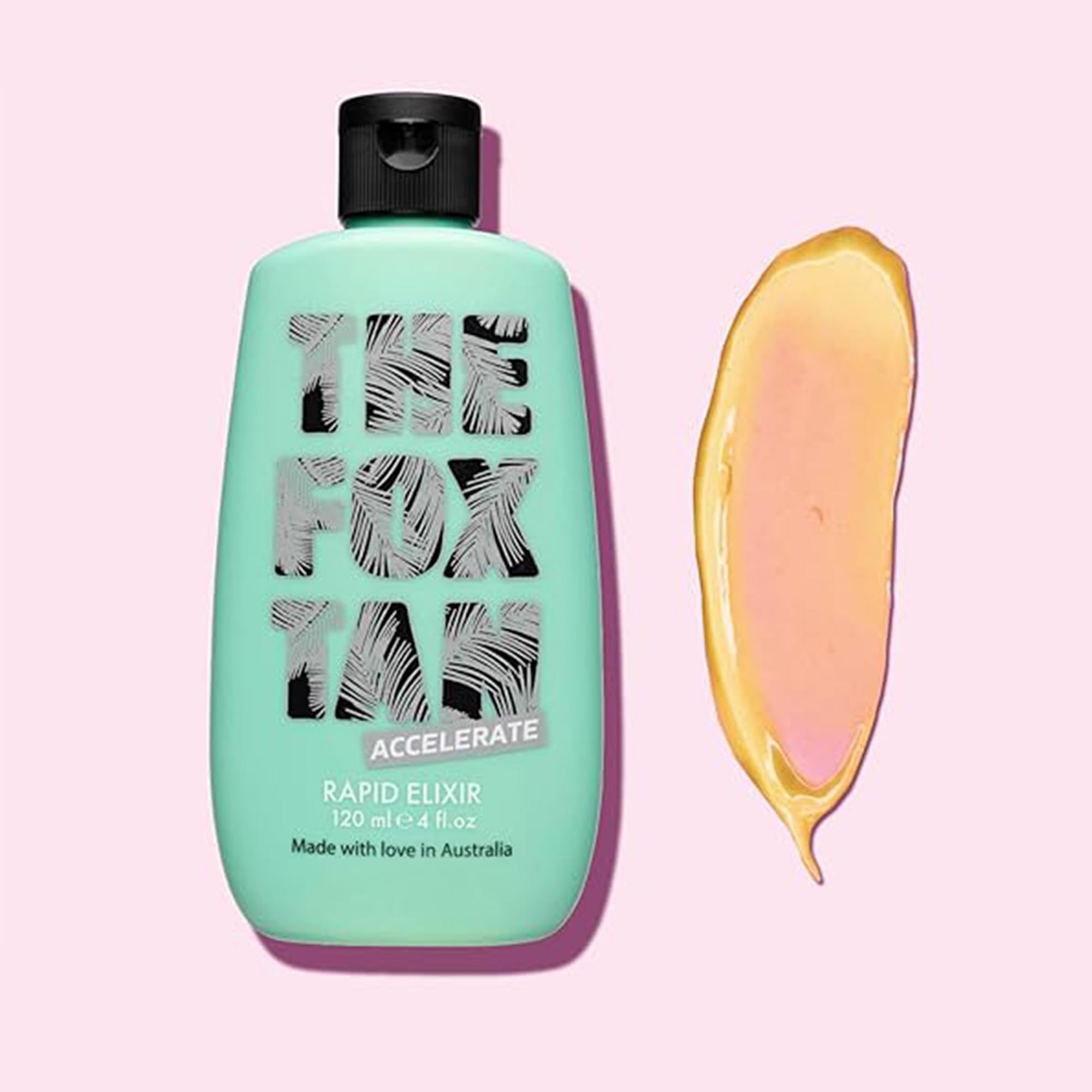 The Fox Tan Rapid Tanning Elixir 120ml/4 fl.oz  Natural Tanning Lotion & Accelerator  Dark, Flawless, Tan Skin  Streak-Free Tann