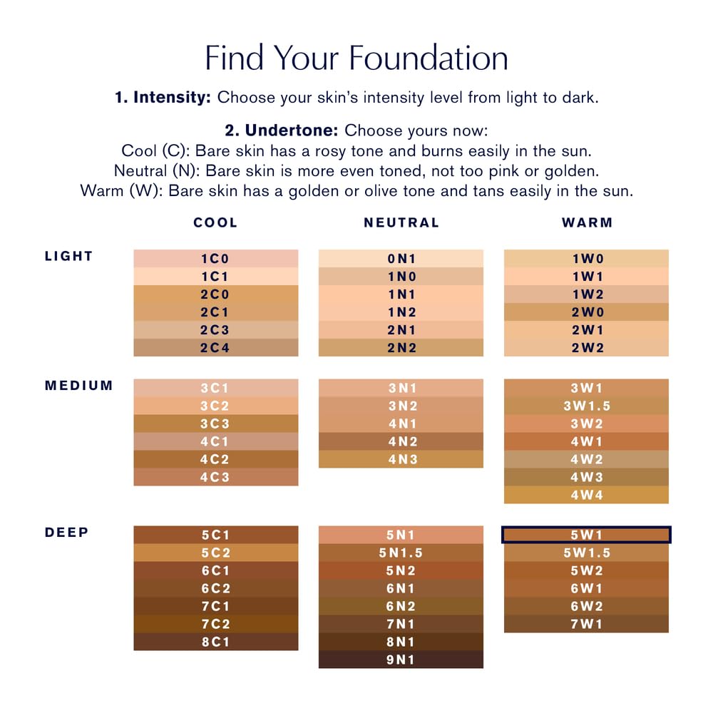Est  E Lauder Double Wear Stay-In-Place Foundation 5W1 Bronze Deep