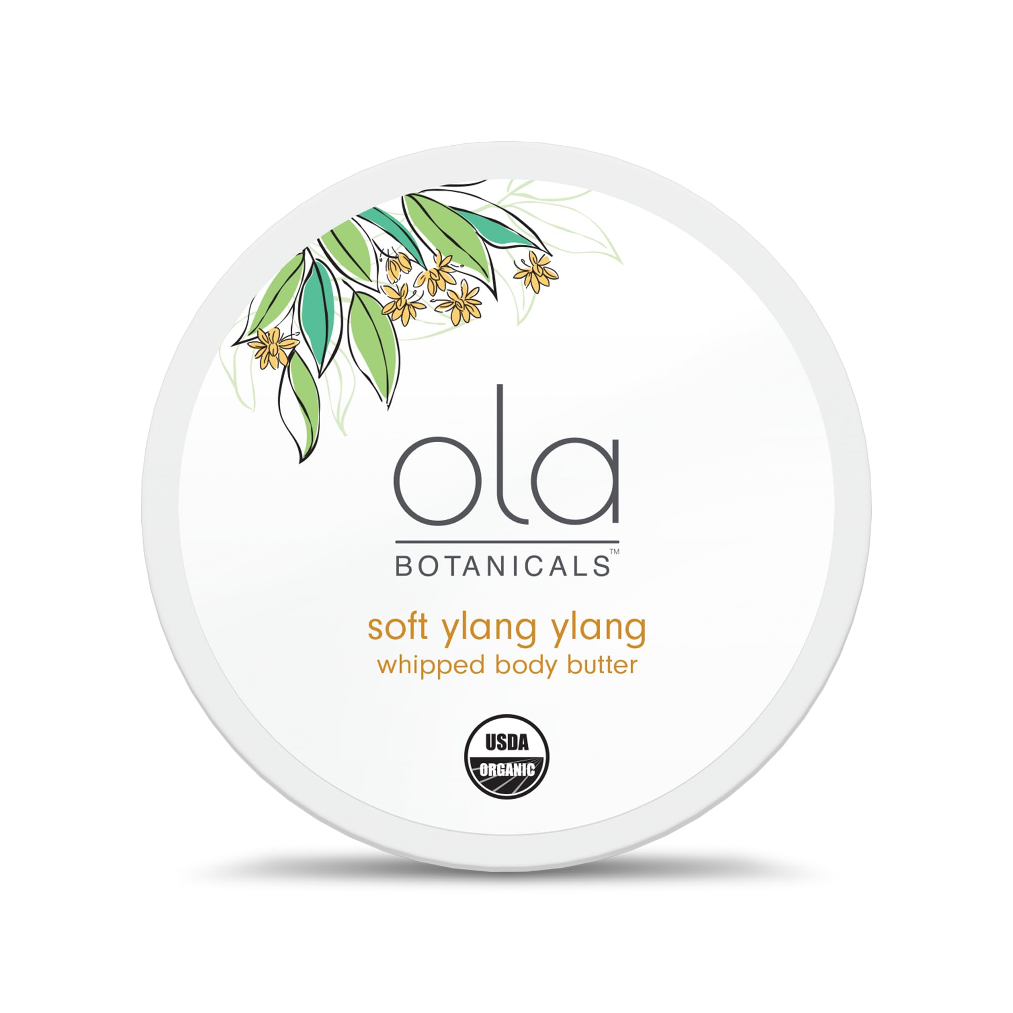 Dr. Mercola Ola Botanical Soft Ylang Ylang Whipped Body Butter, 4 Oz. (113 g), Deeply Hydrate & Nourish, Organic Shea Butter, US