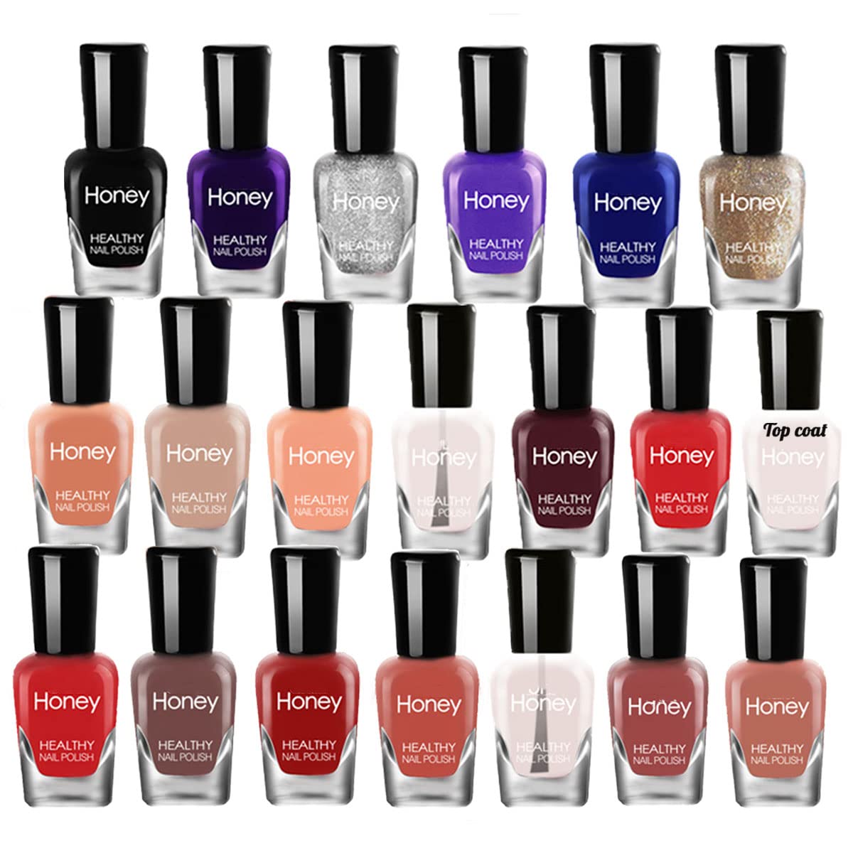 Tophany Non-Toxic Nail Polish Set, Easy Peel Off & Fast Dry, Eco-Friendly & Organic Water Based Nail Polish for Women & Teens