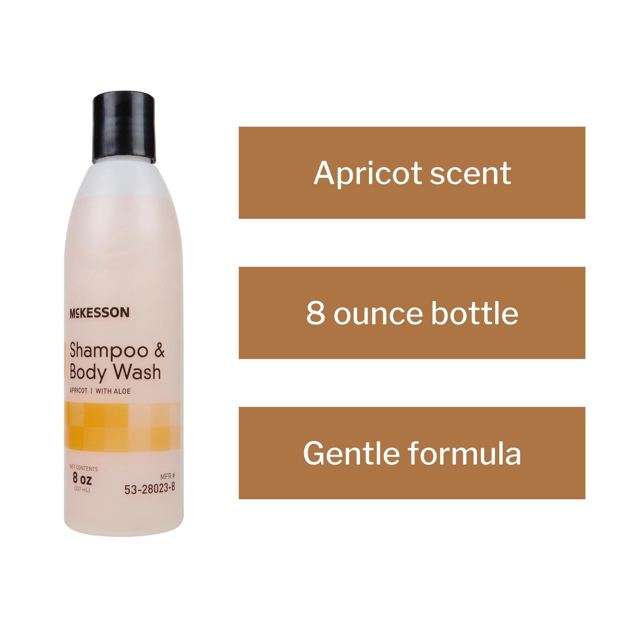McKesson Shampoo and Body Wash with Aloe, Apricot Scent, 8 oz, 1 Count