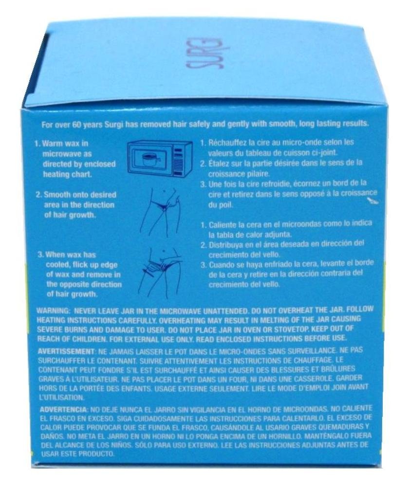 Surgi Wax Brazilian Hard Wax Kit For Private Parts 4 Ounce (118Ml) (6 Pack)