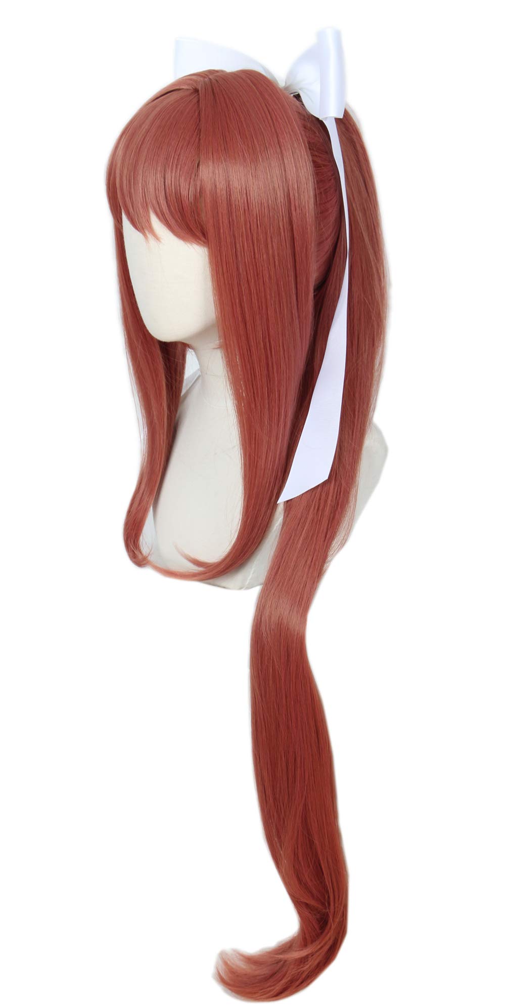 Linfairy Girl Wig Halloween Cosplay Costume Wig For Women Long Wig With White Bow